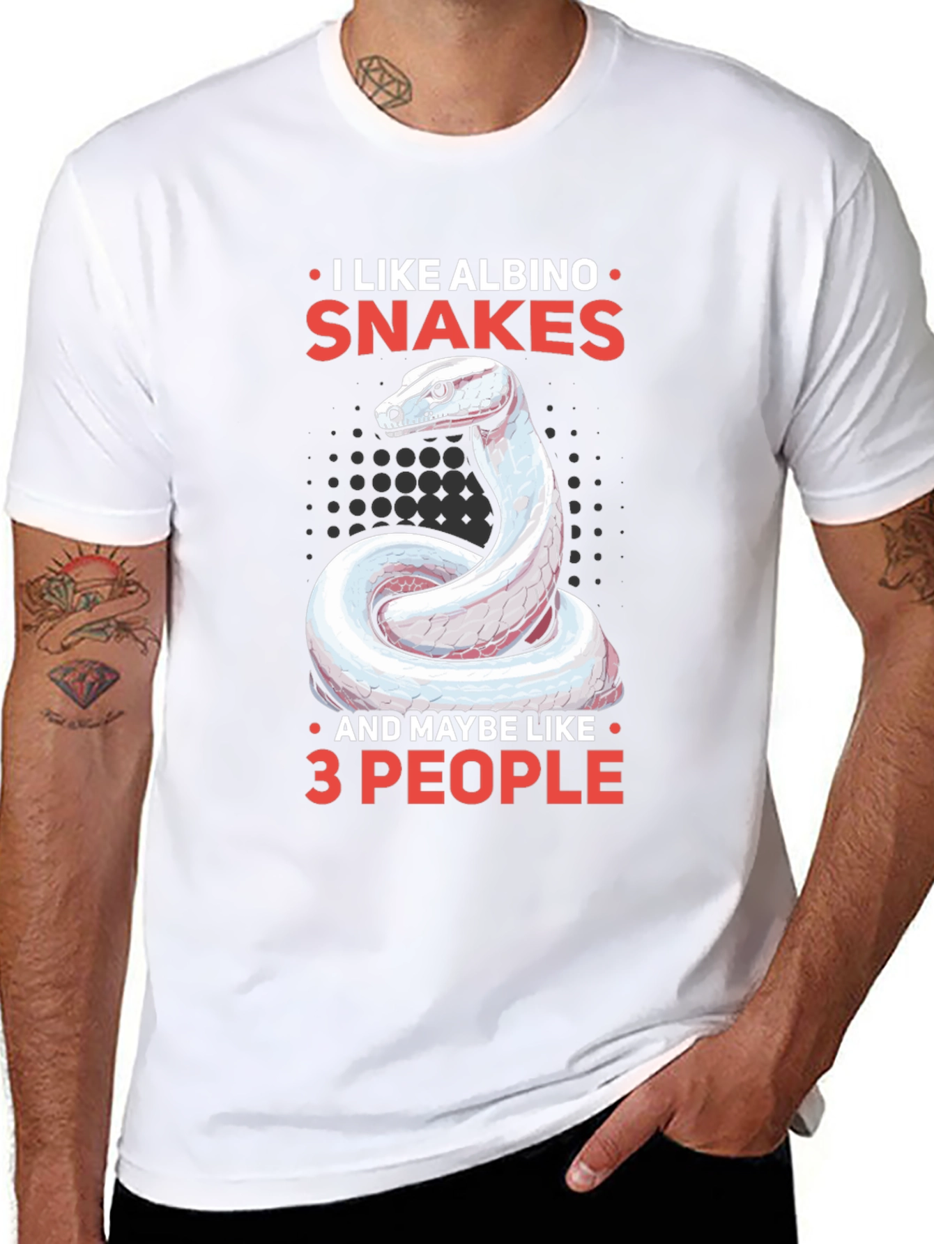 Albino Snake Lover Tee - Maybe 3 People