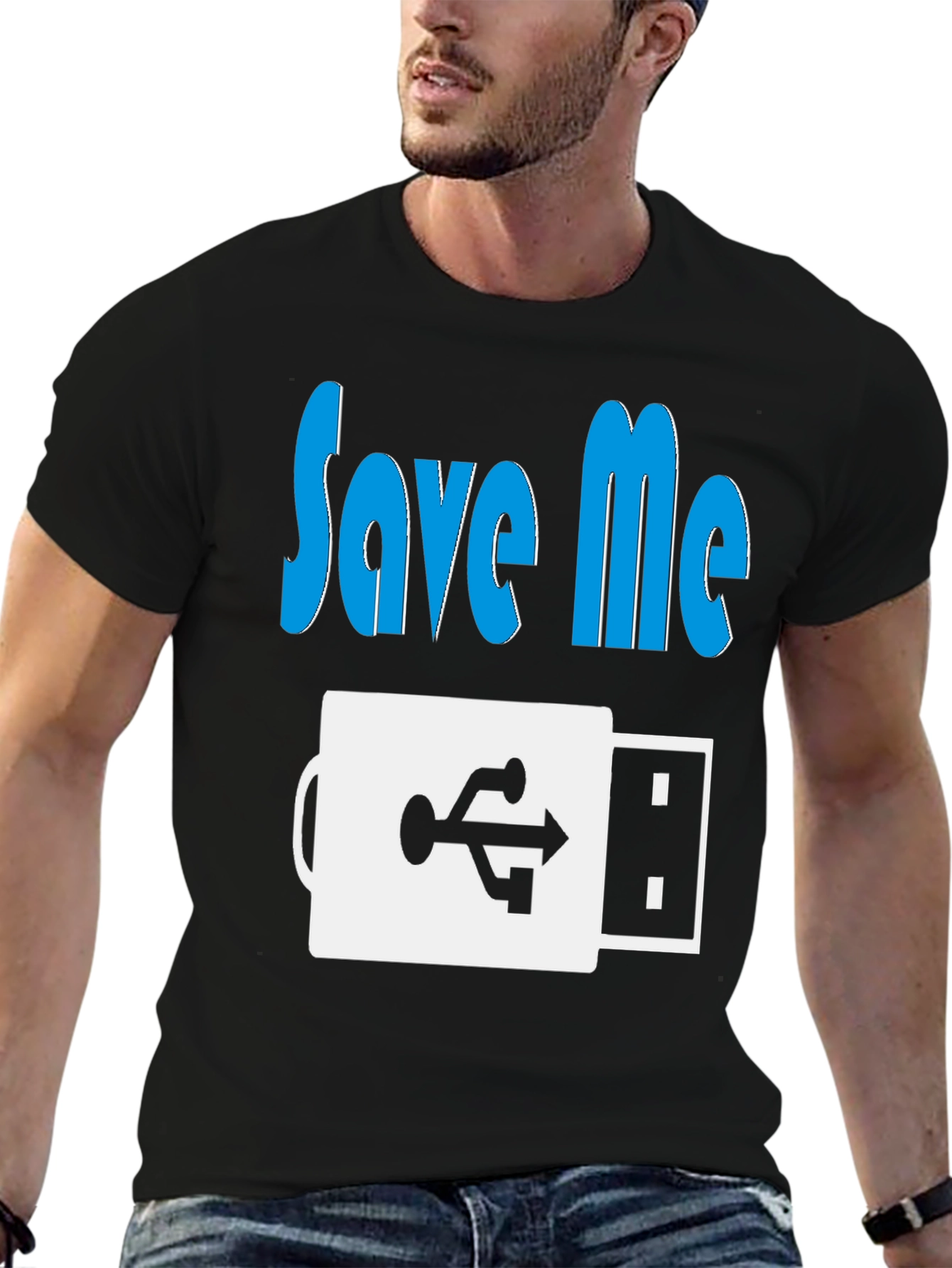 Save Me USB T-Shirt - Funny Geek Tee