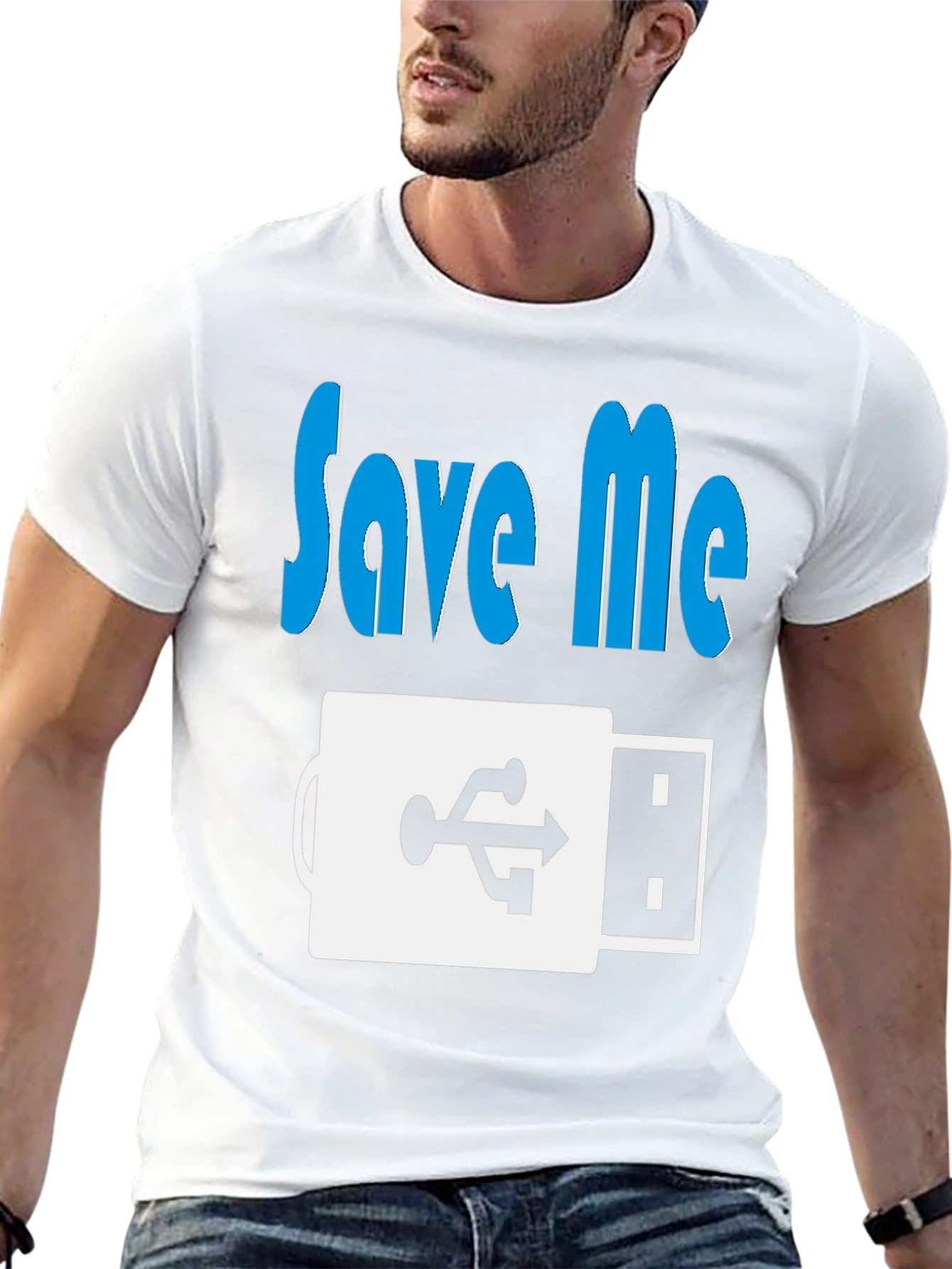 Save Me USB T-Shirt - Funny Geek Tee