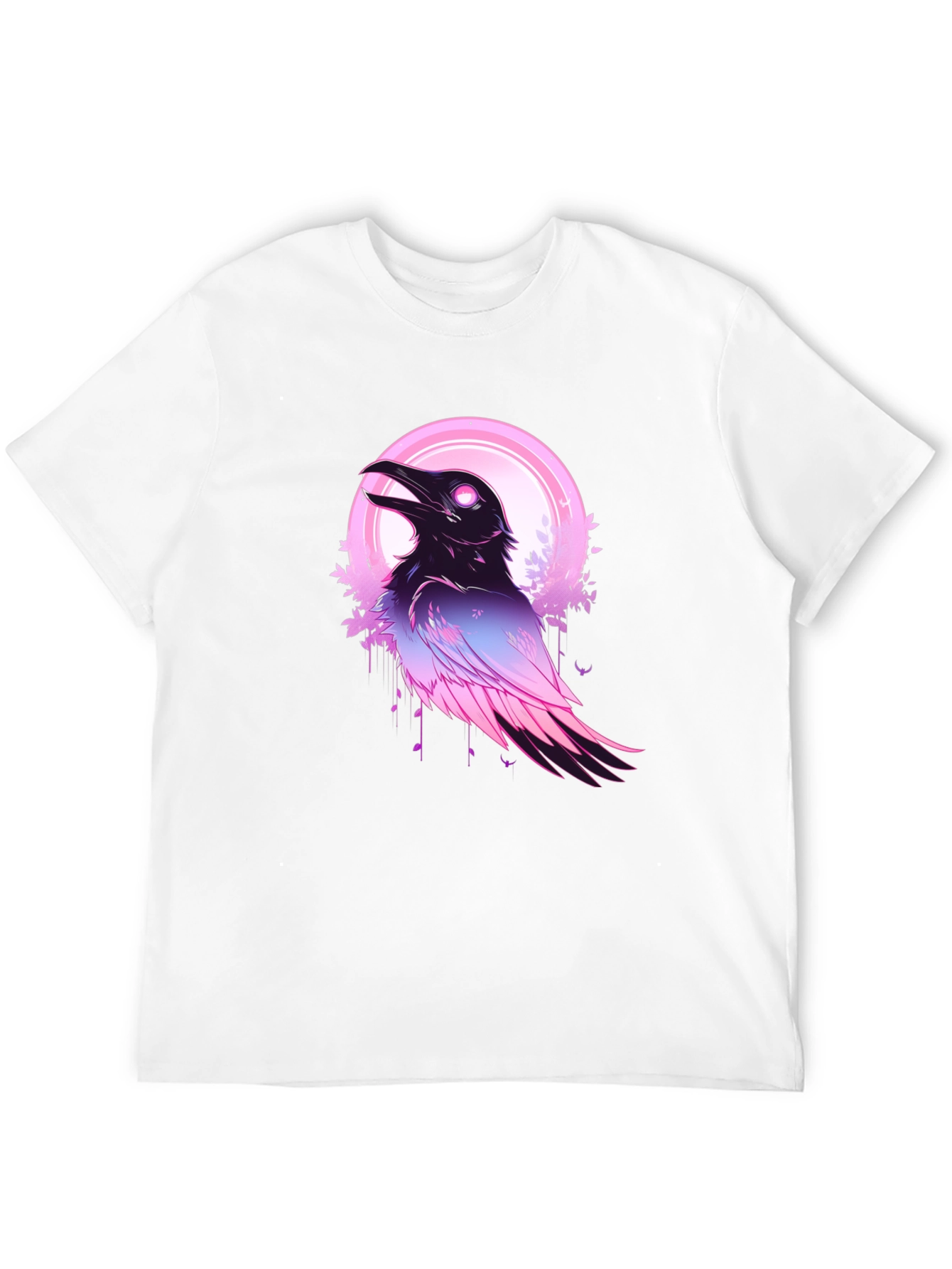 Neon Raven Graphic T-Shirt - Crow Design