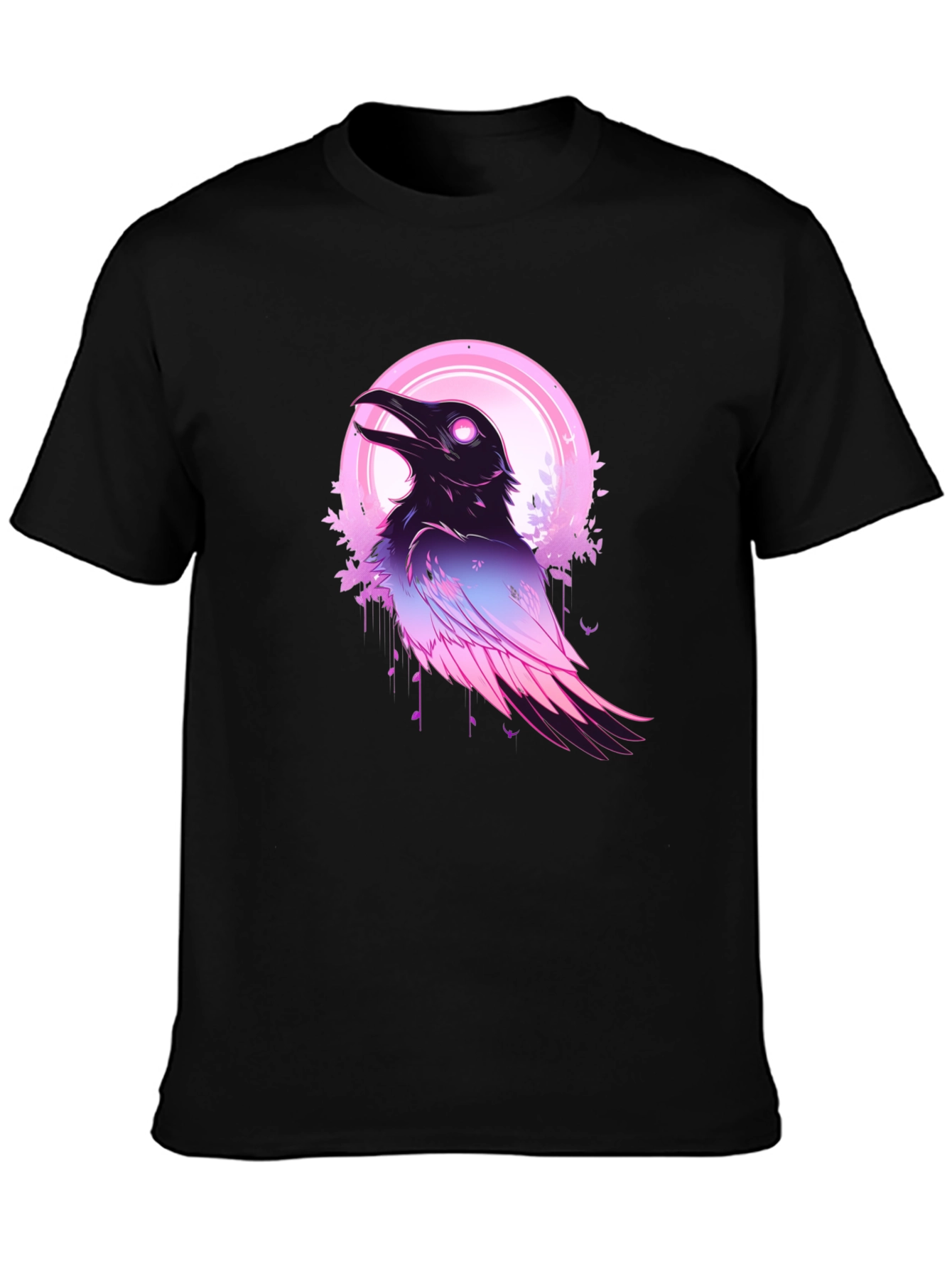 Neon Raven Graphic T-Shirt - Crow Design