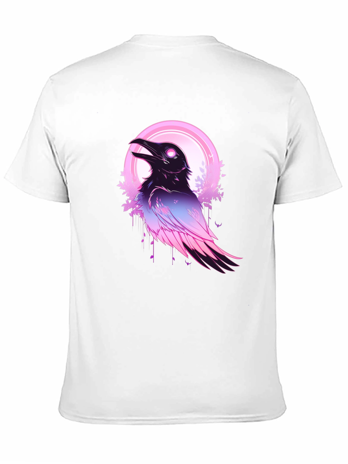 Neon Raven Graphic T-Shirt - Crow Design