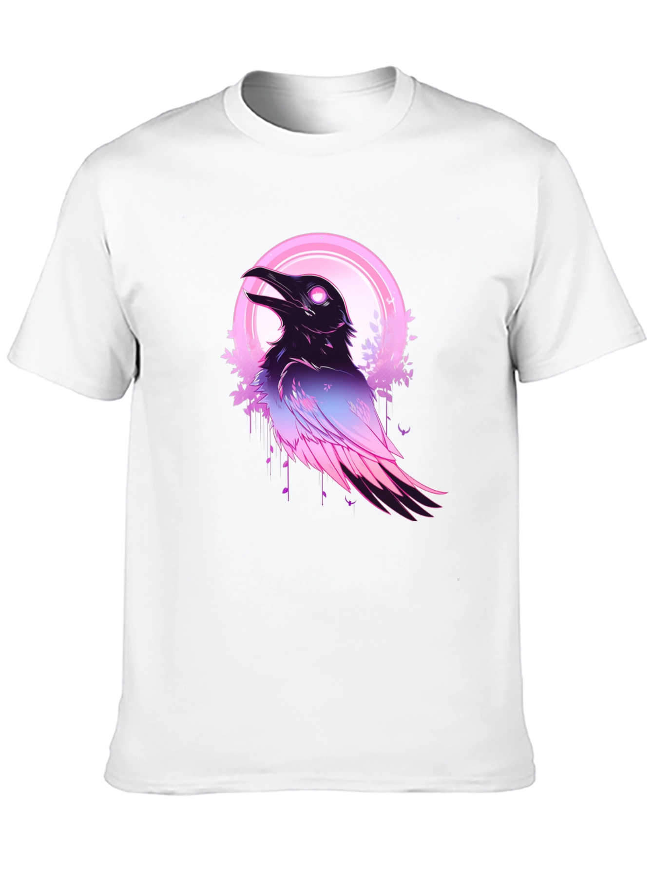 Neon Raven Graphic T-Shirt - Crow Design
