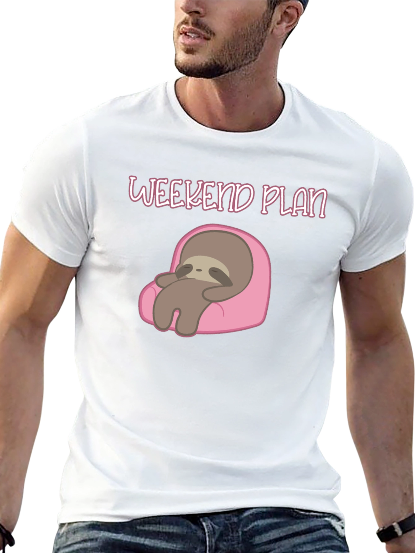 Weekend Plan Sloth Graphic Tee