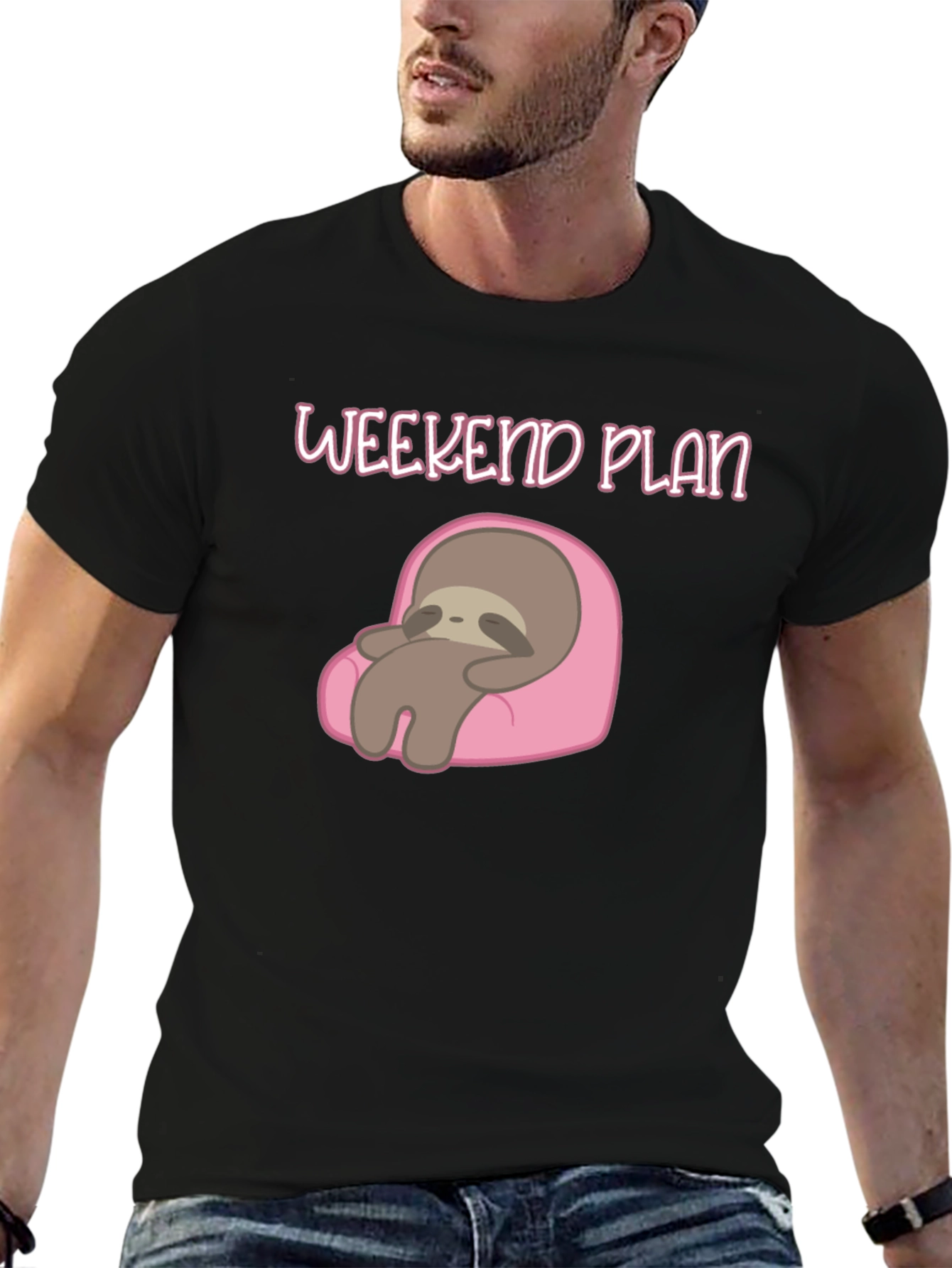 Weekend Plan Sloth Graphic Tee