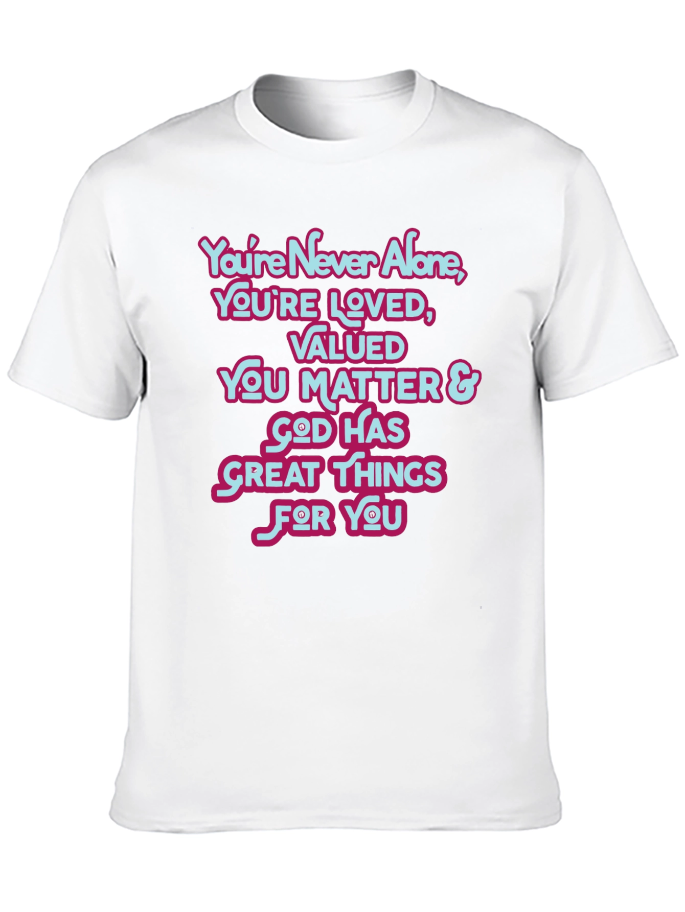 Inspirational T-Shirt: Youre Never Alone Christian Tee
