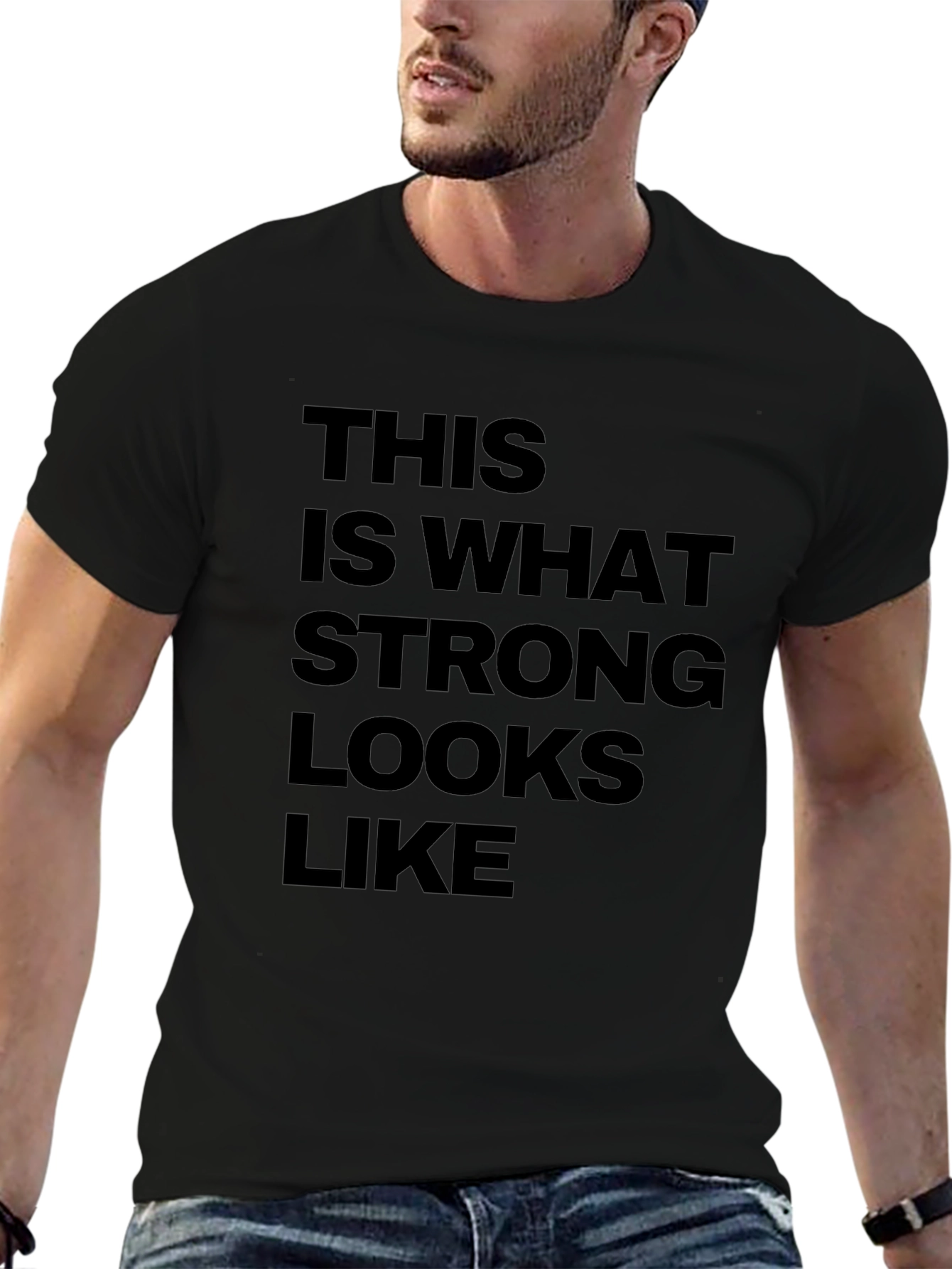 Strong Looks Graphic Tee - Black