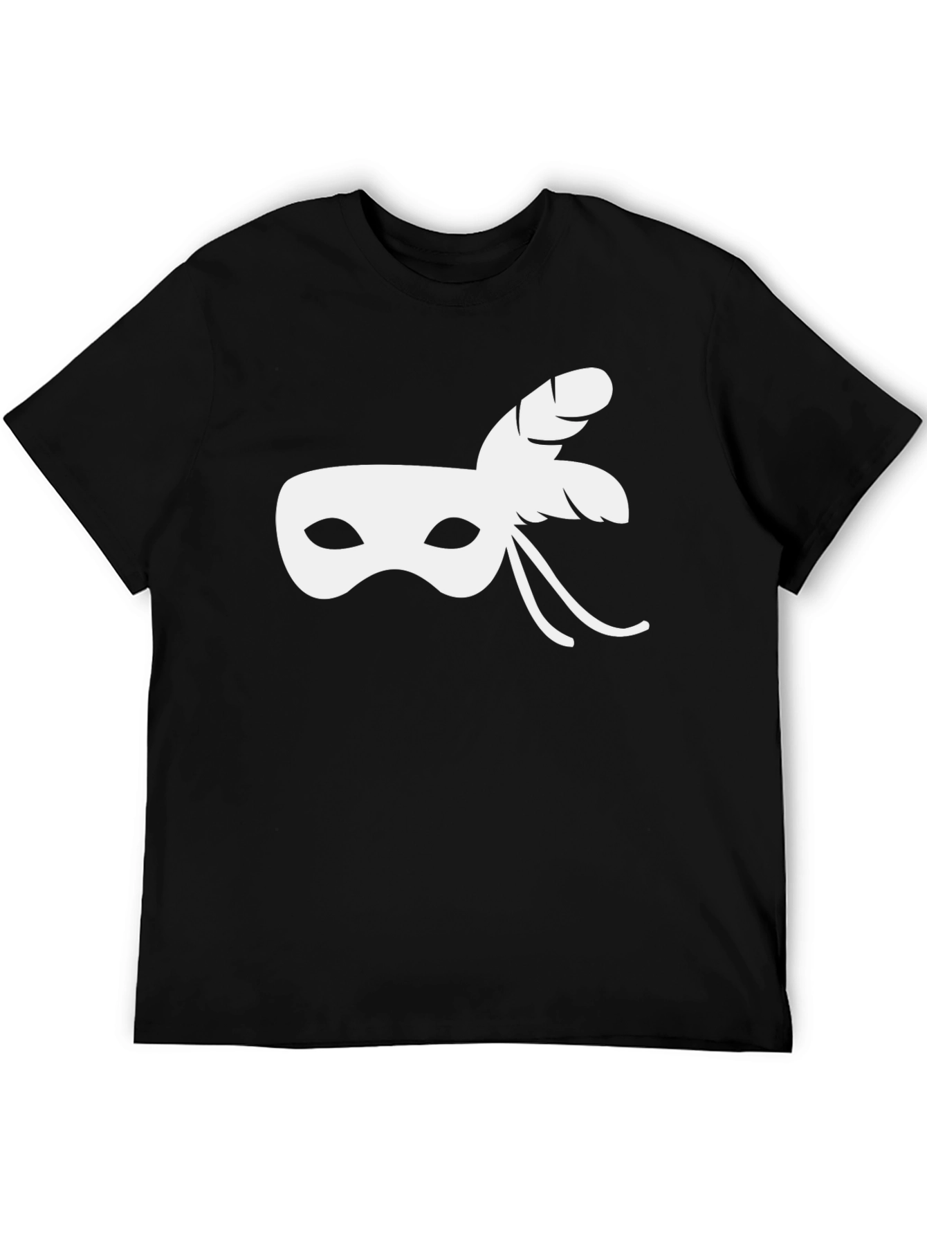 Masquerade Mask Graphic T-Shirt - Black