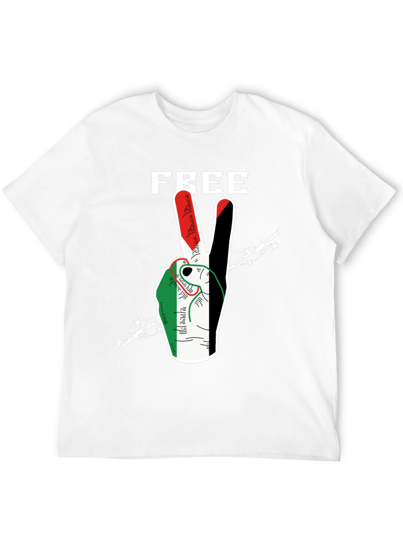 Free Palestine T-Shirt Peace Sign