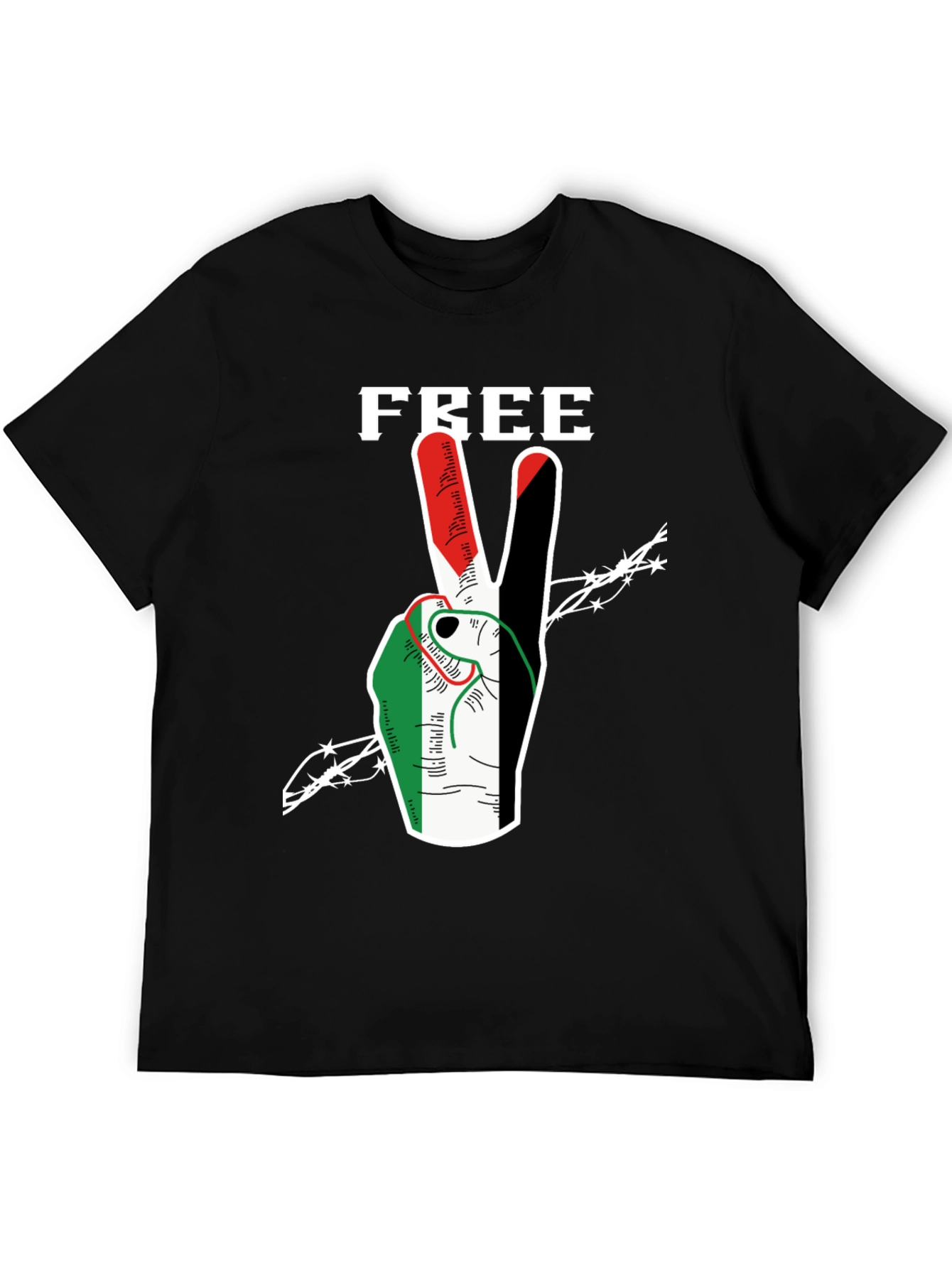 Free Palestine T-Shirt Peace Sign