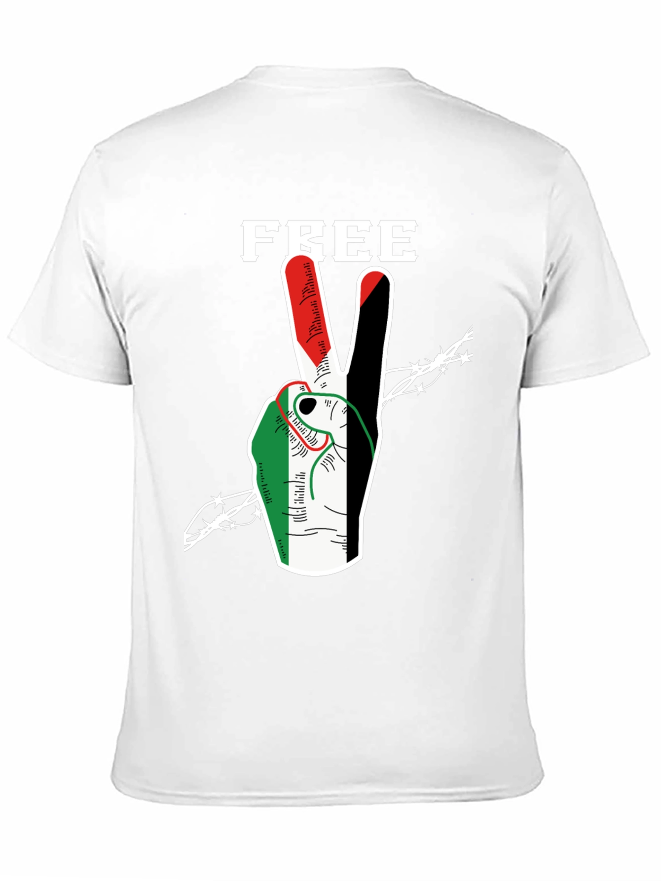 Free Palestine T-Shirt Peace Sign