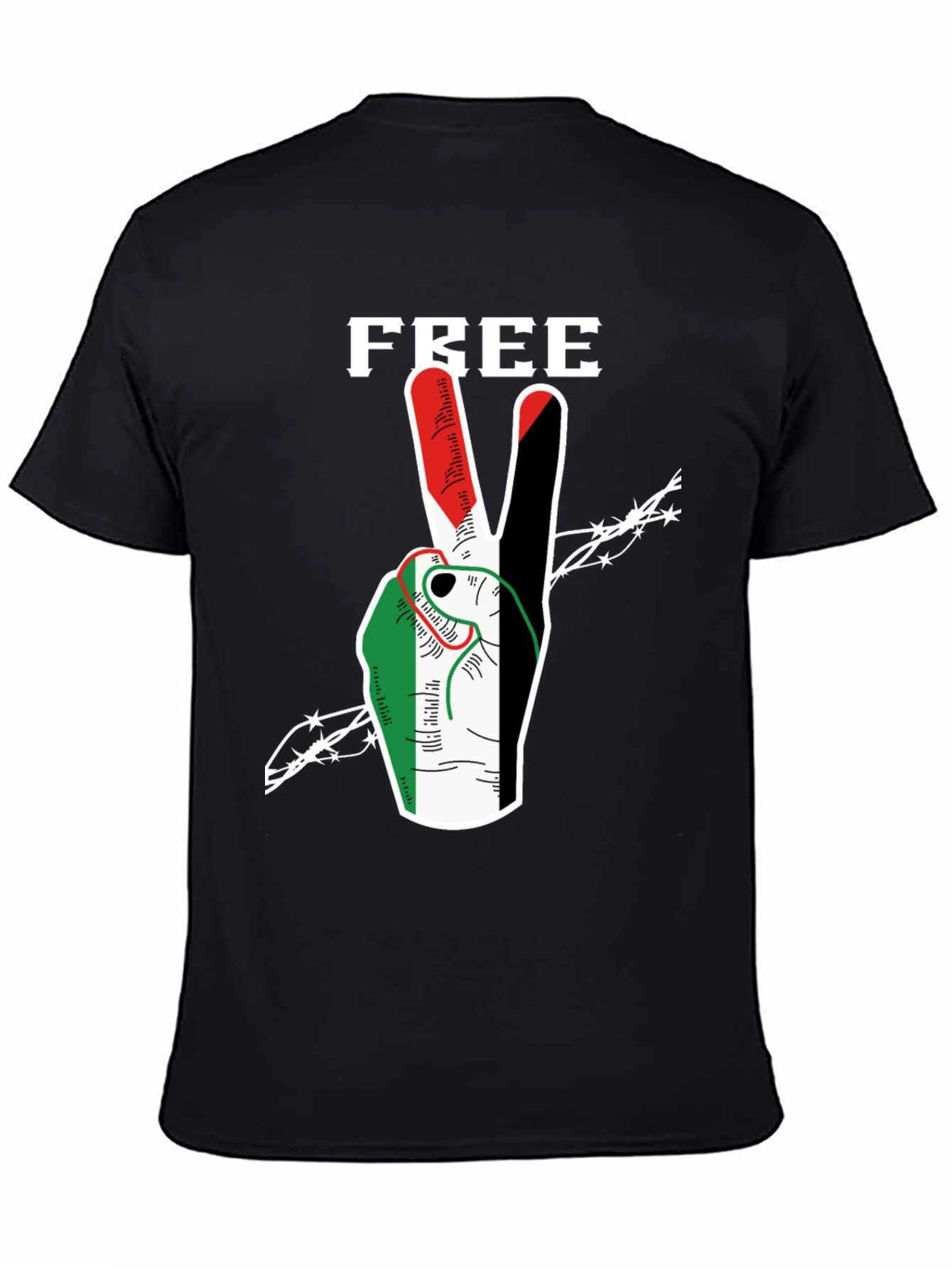 Free Palestine T-Shirt Peace Sign