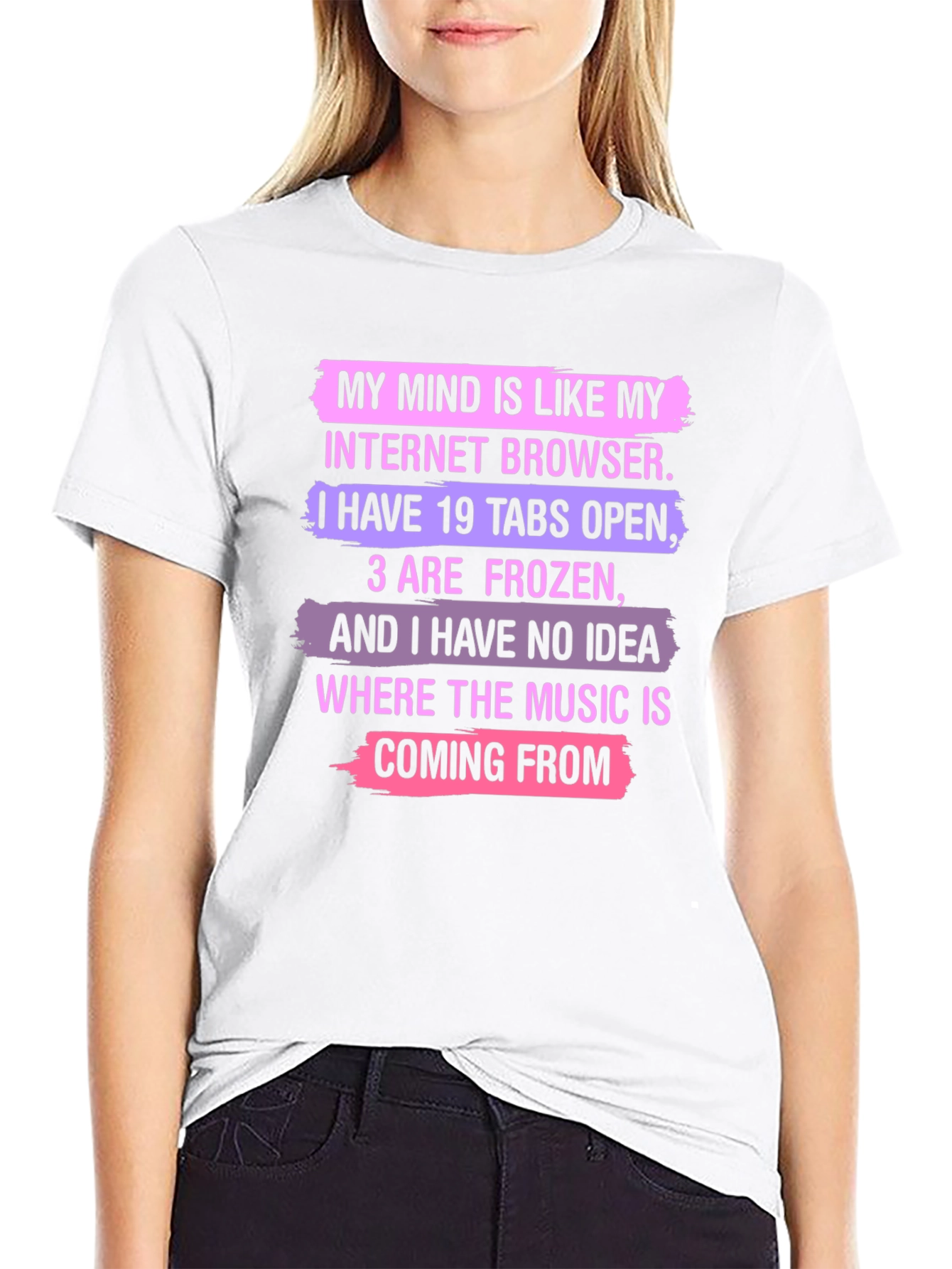 Mind Like Browser T-Shirt - Funny Tab Overload Tee
