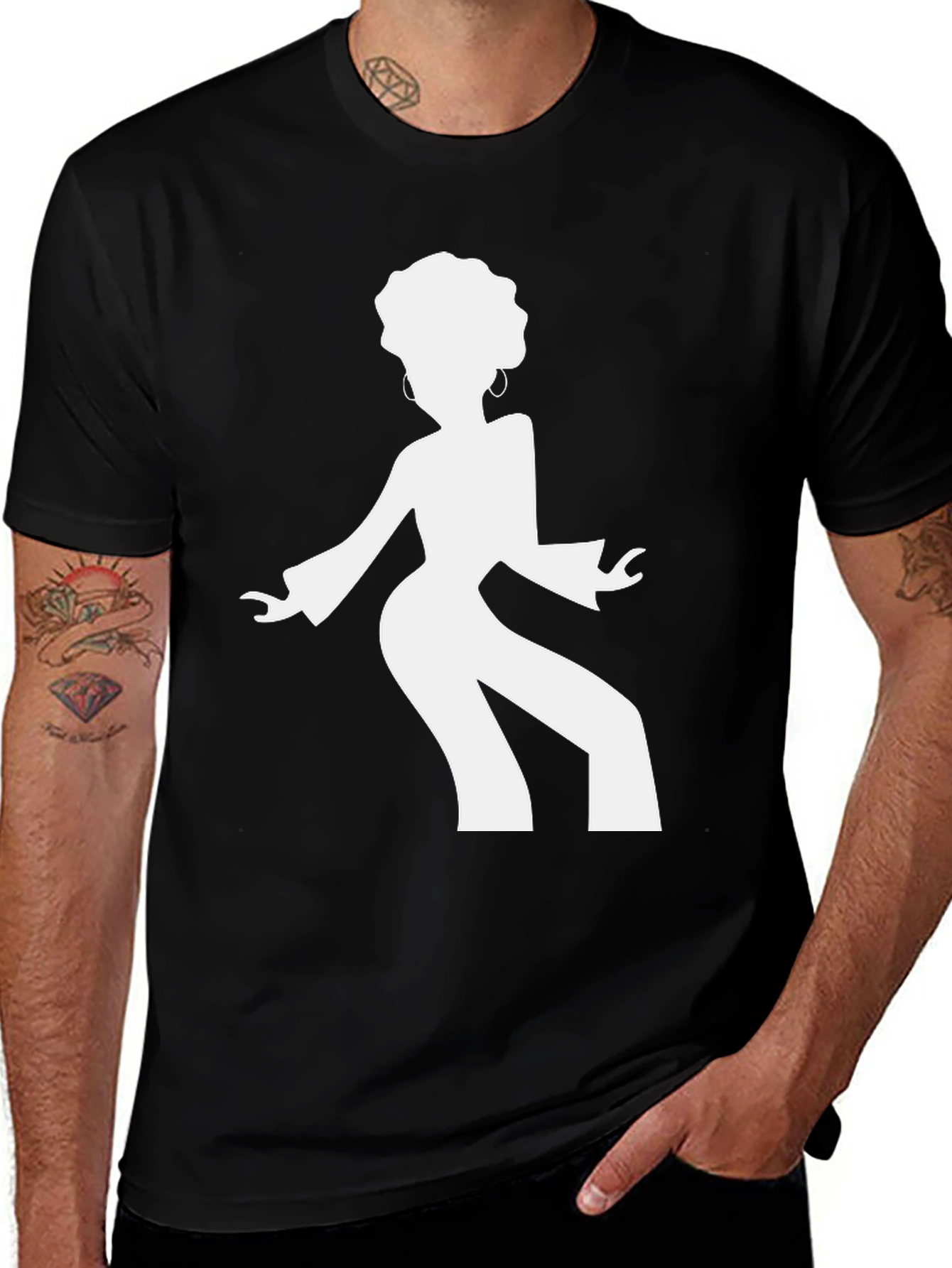 Funky Afro Silhouette T-Shirt