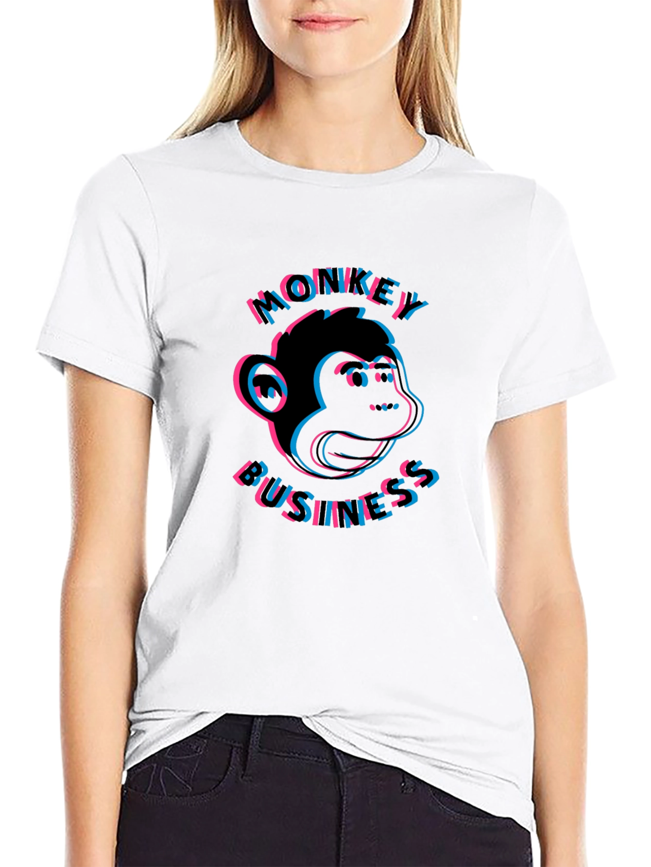 Monkey Business Graphic Tee - Black