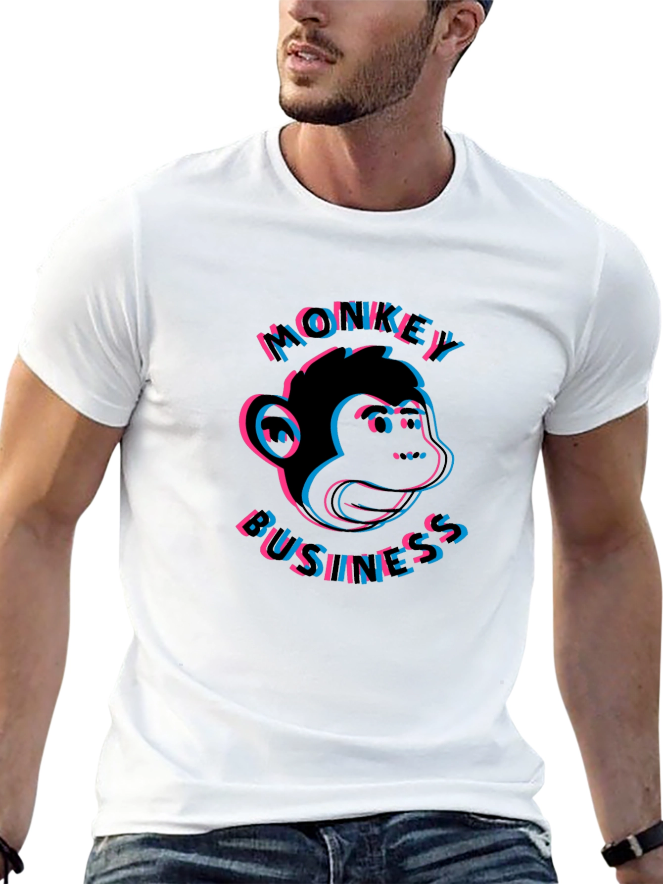 Monkey Business Graphic Tee - Black