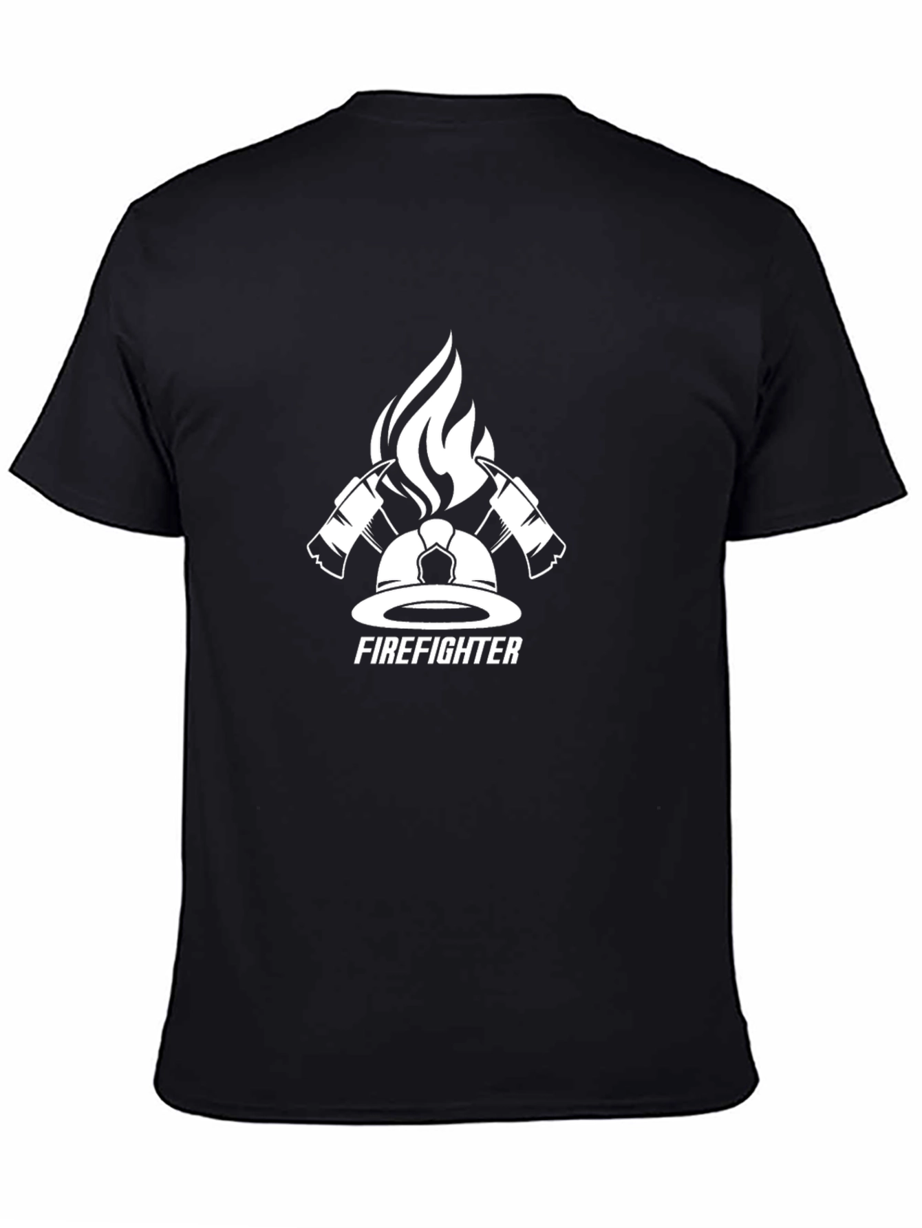 Firefighter Graphic T-Shirt - Black Cotton Tee