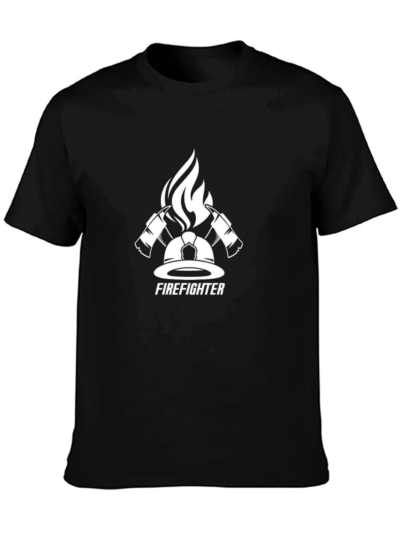 Firefighter Graphic T-Shirt - Black Cotton Tee