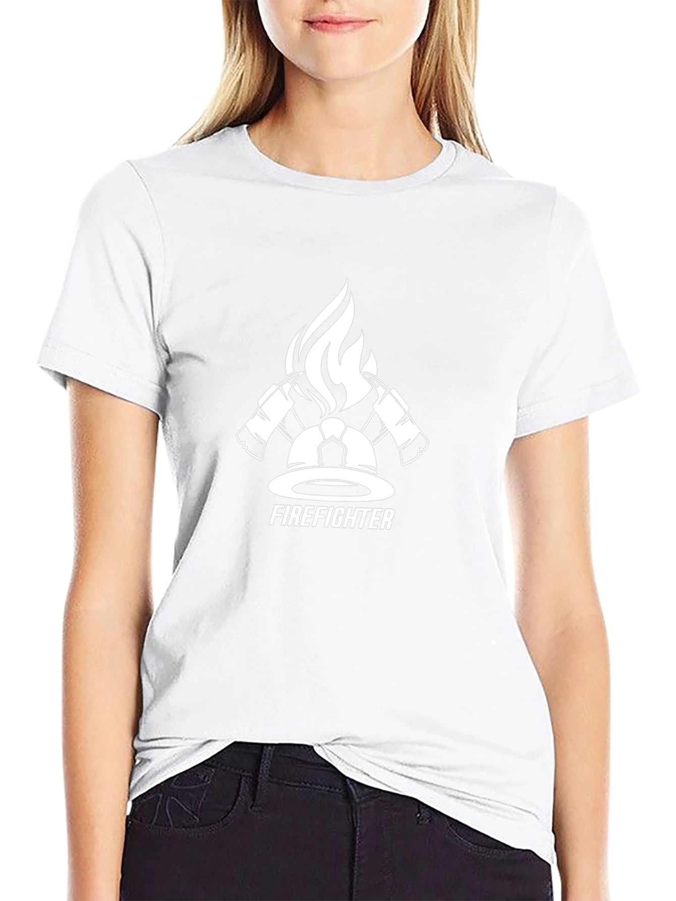Firefighter Graphic T-Shirt - Black Cotton Tee