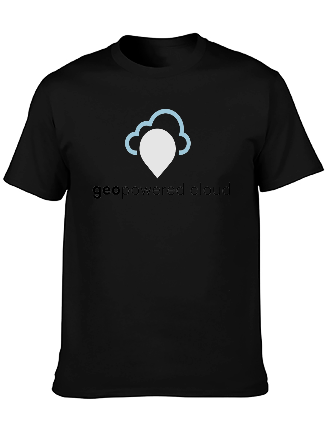 GeoPowered Cloud Black T-Shirt