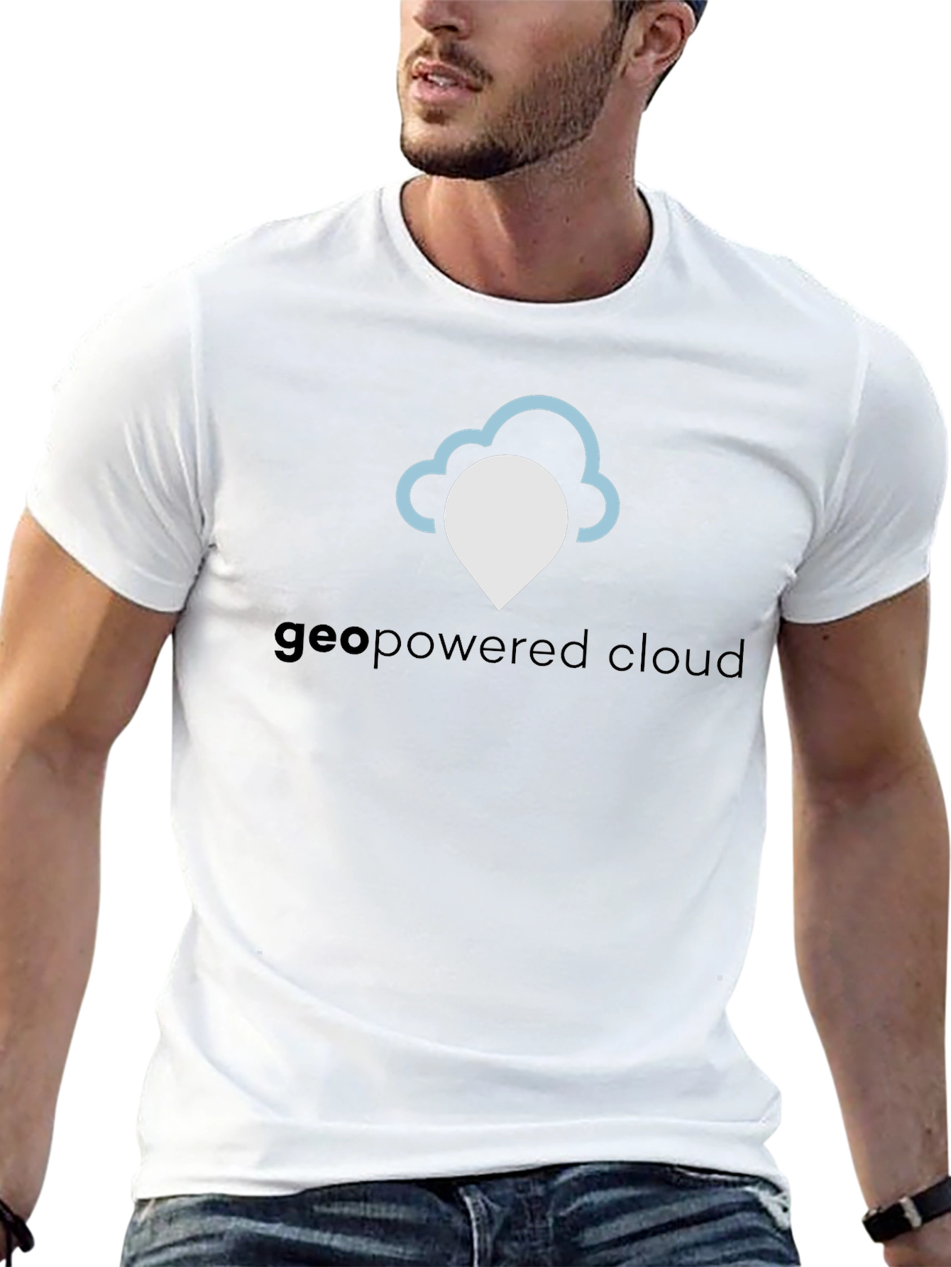 GeoPowered Cloud Black T-Shirt