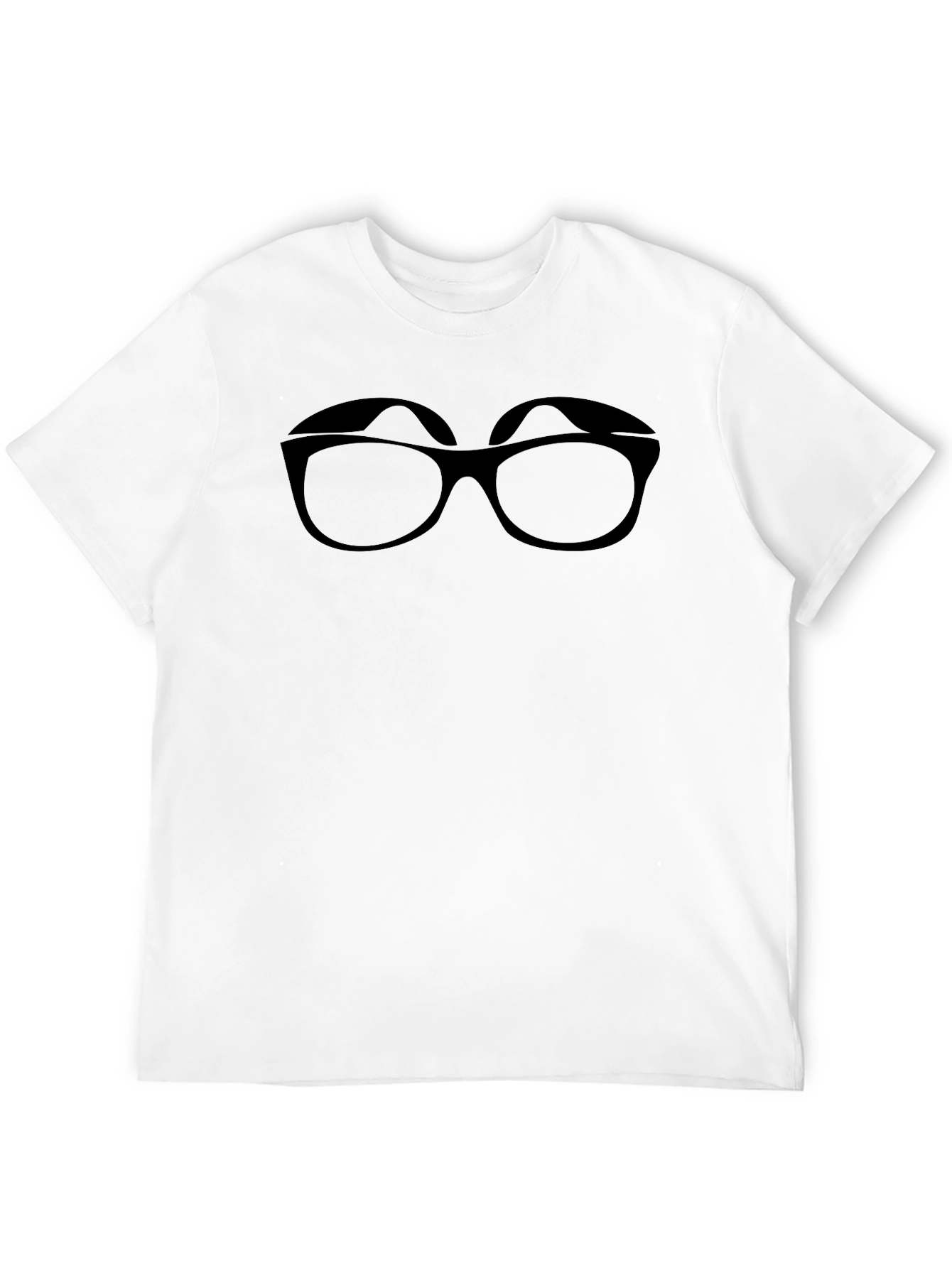 Black T-Shirt with Eyeglasses Graphic