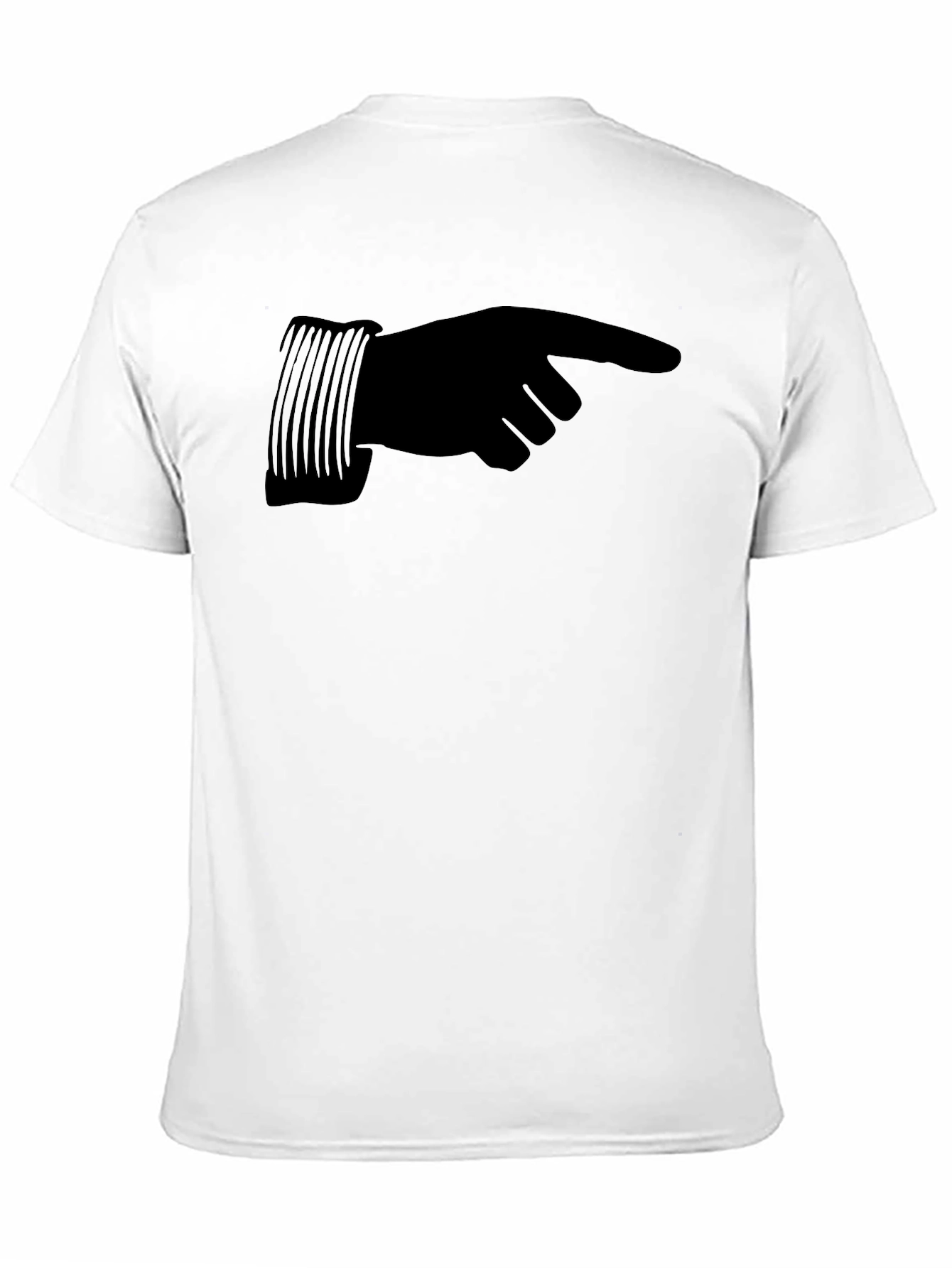 Pointing Hand Graphic T-Shirt - Casual Wear
