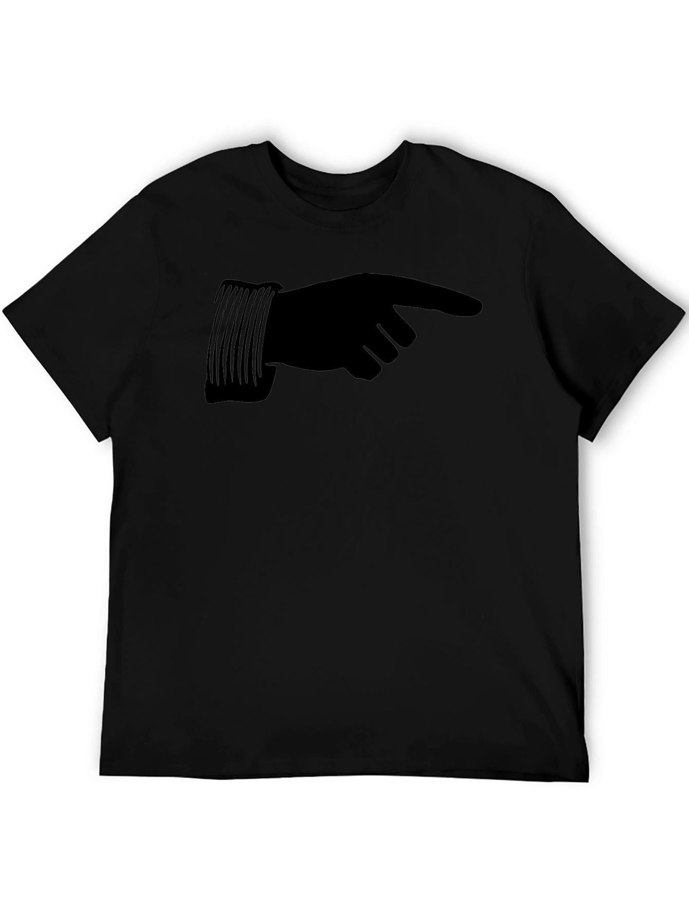 Pointing Hand Graphic T-Shirt - Casual Wear