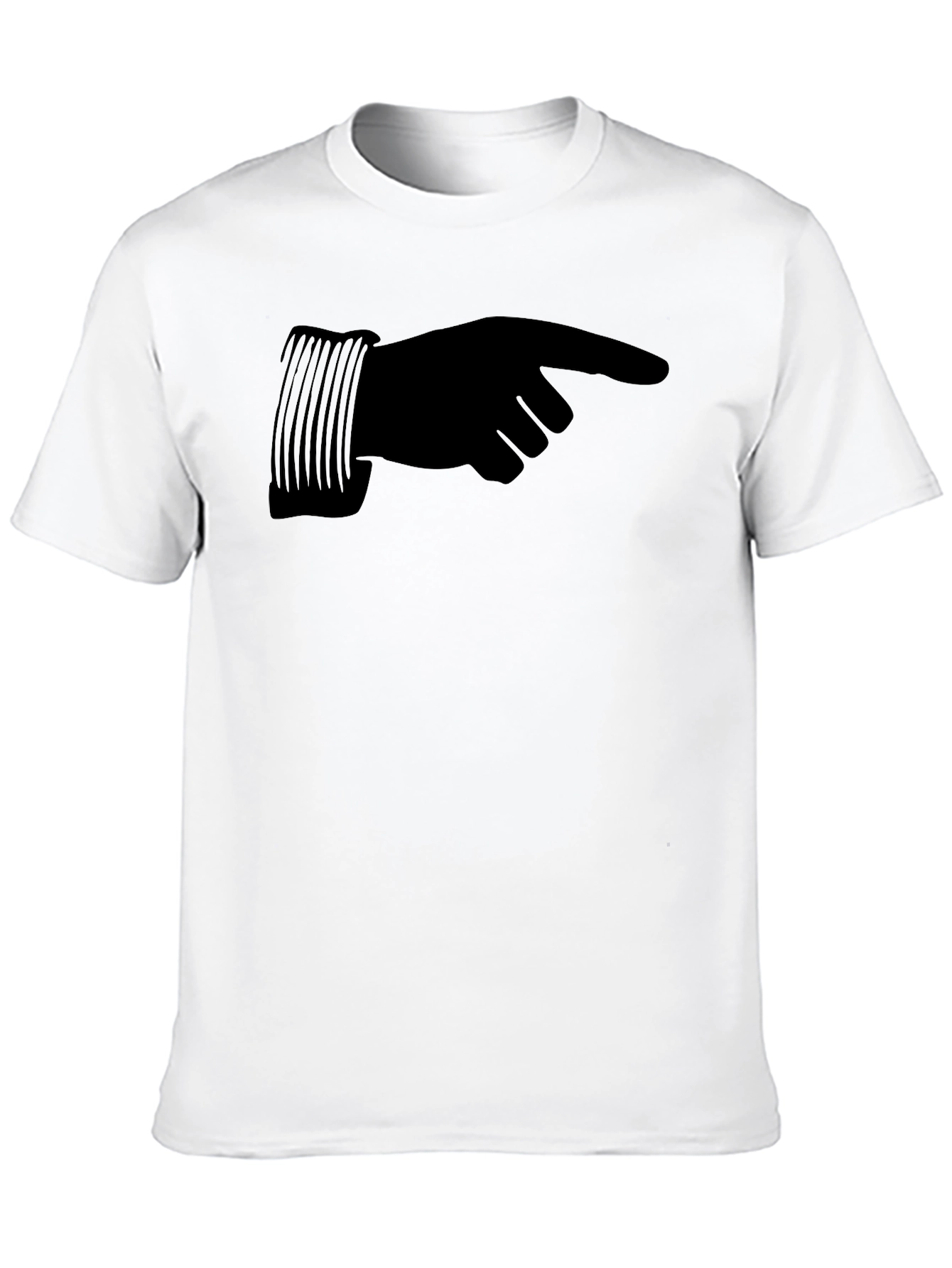 Pointing Hand Graphic T-Shirt - Casual Wear