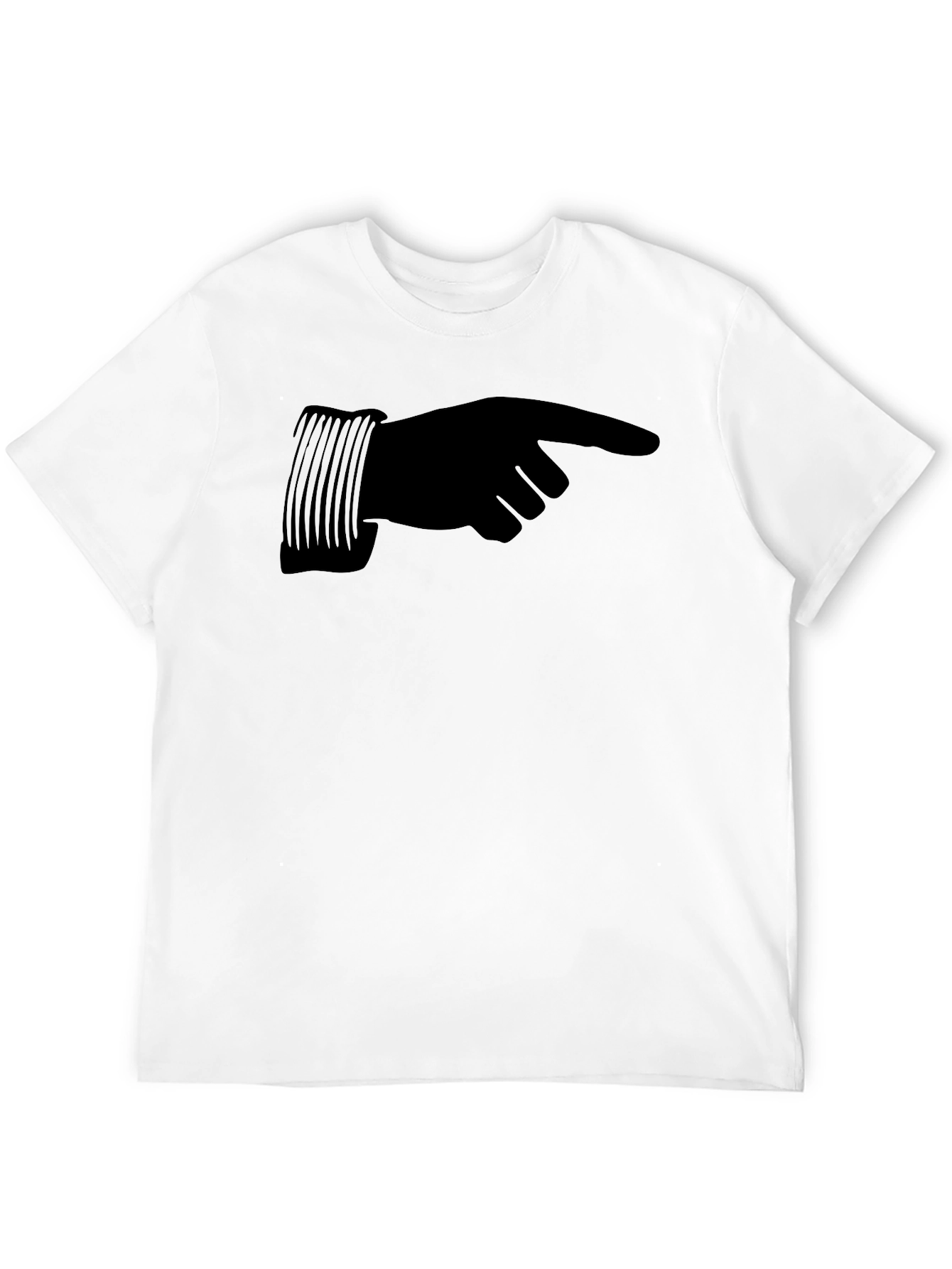 Pointing Hand Graphic T-Shirt - Casual Wear