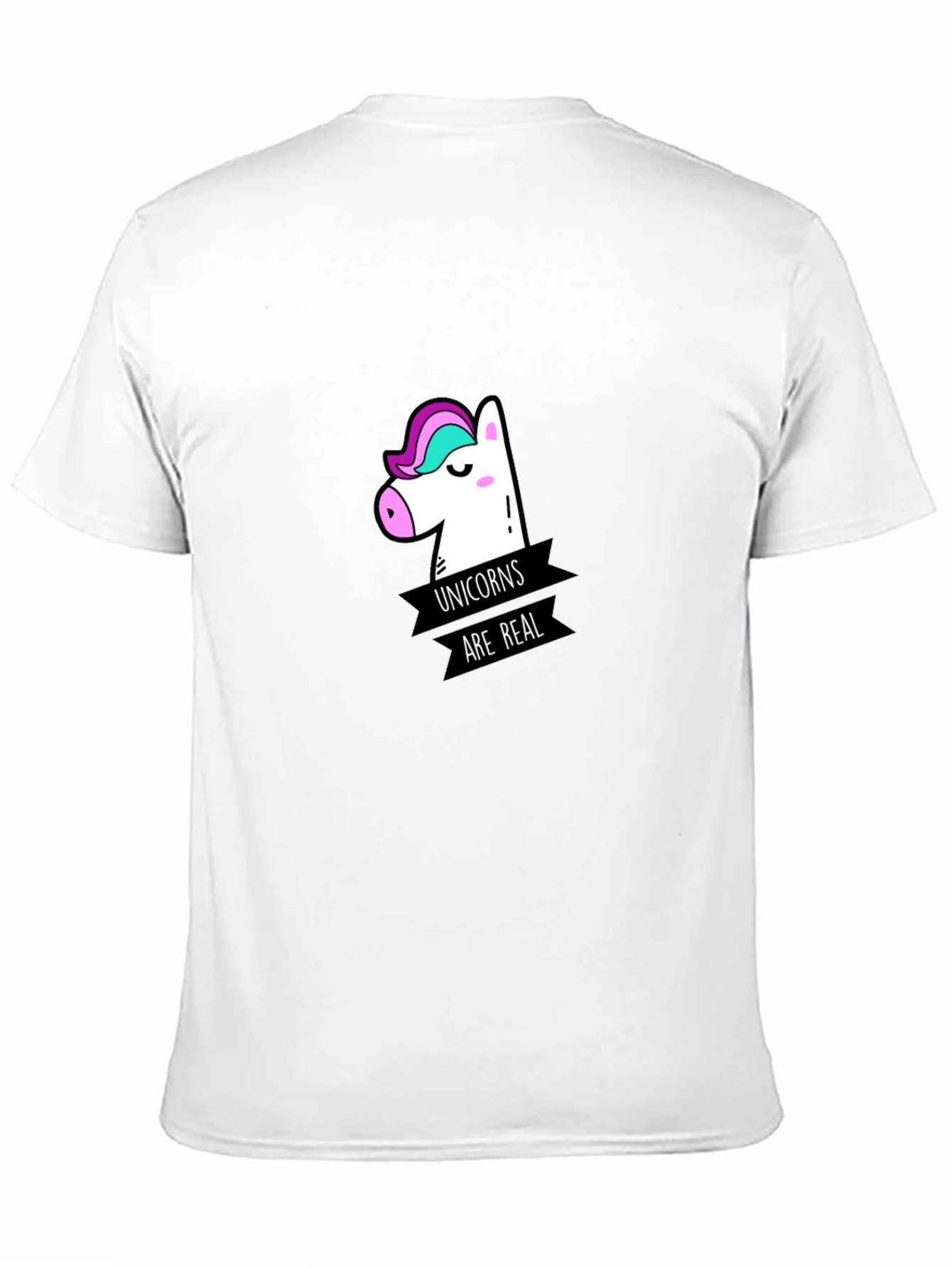 Unicorns Are Real Graphic Black T-Shirt