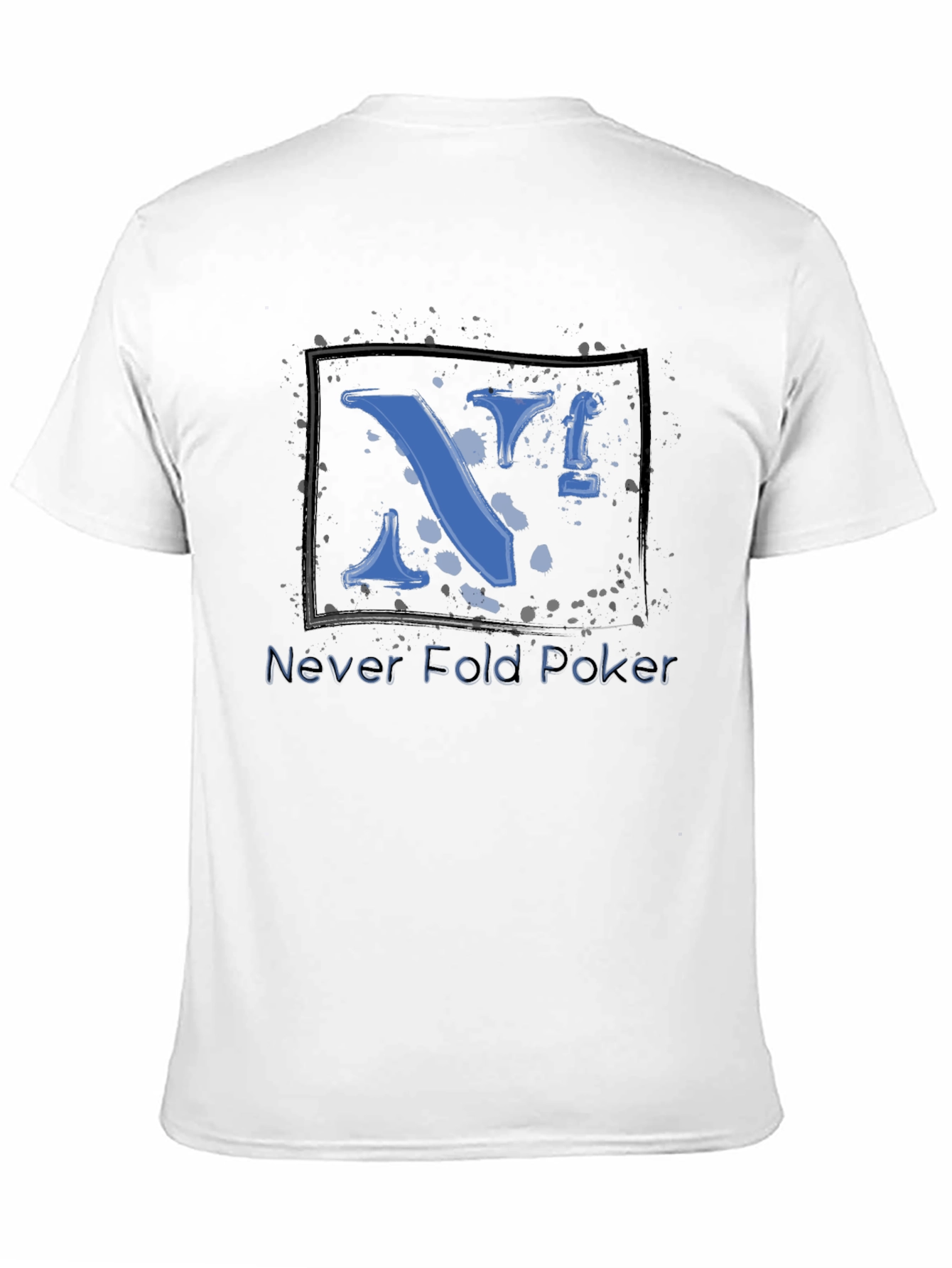 Never Fold Poker Graphic T-Shirt - Black Cotton Tee