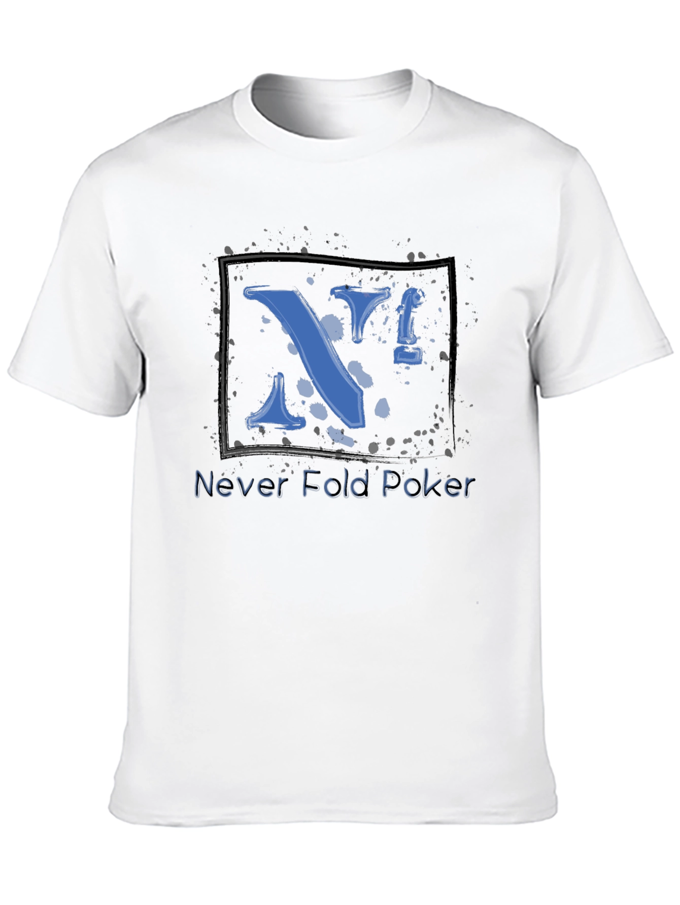 Never Fold Poker Graphic T-Shirt - Black Cotton Tee