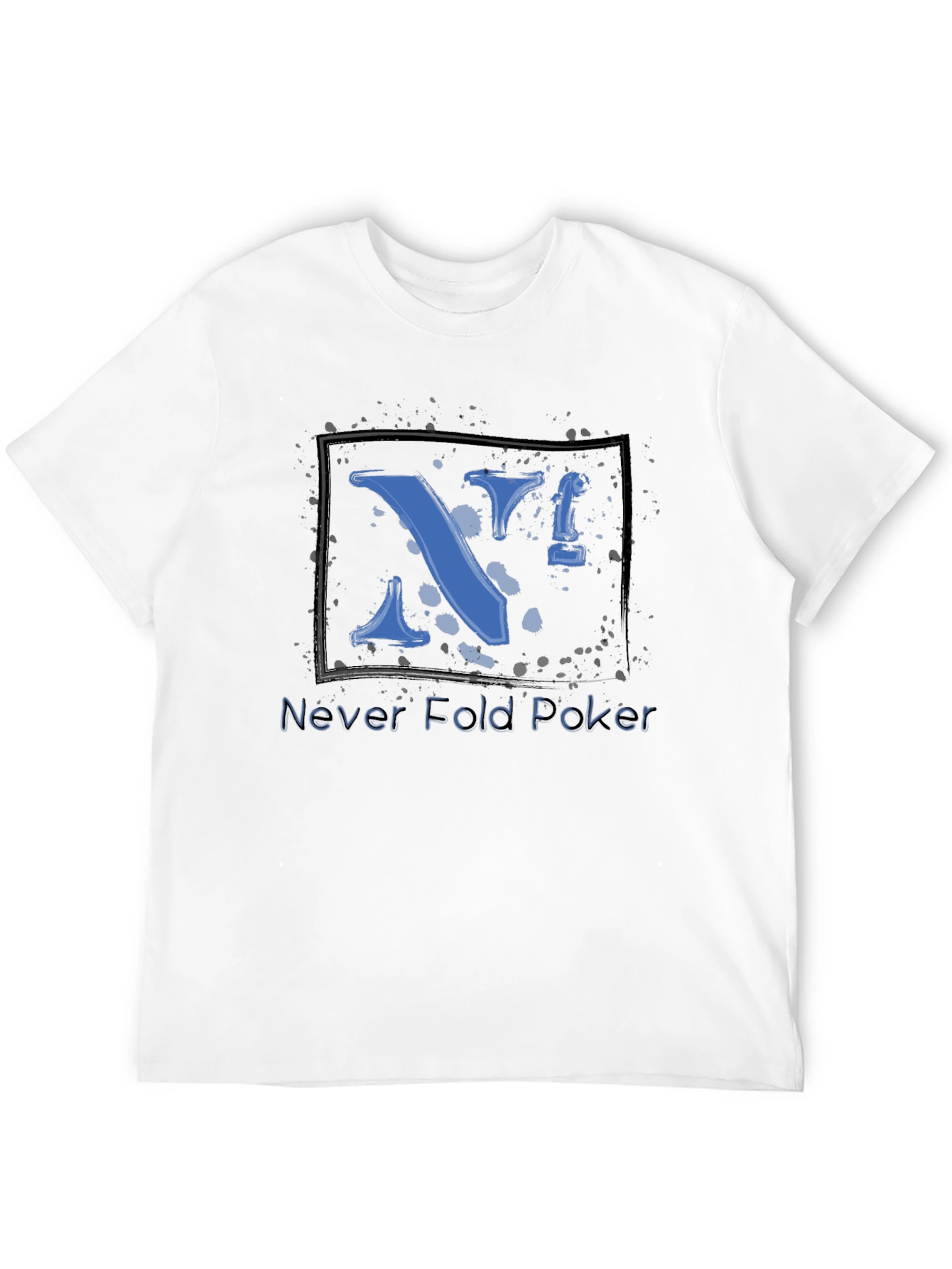Never Fold Poker Graphic T-Shirt - Black Cotton Tee