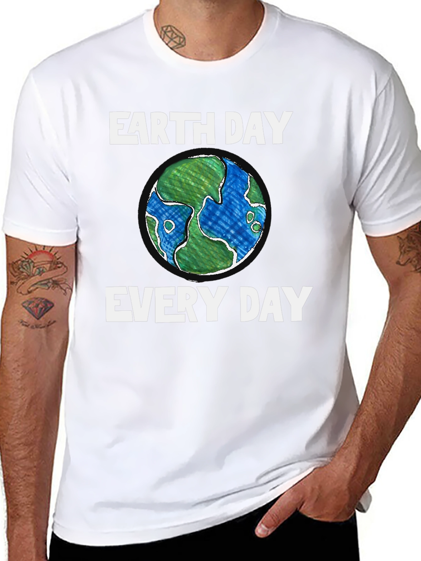 Earth Day Everyday Black T-Shirt