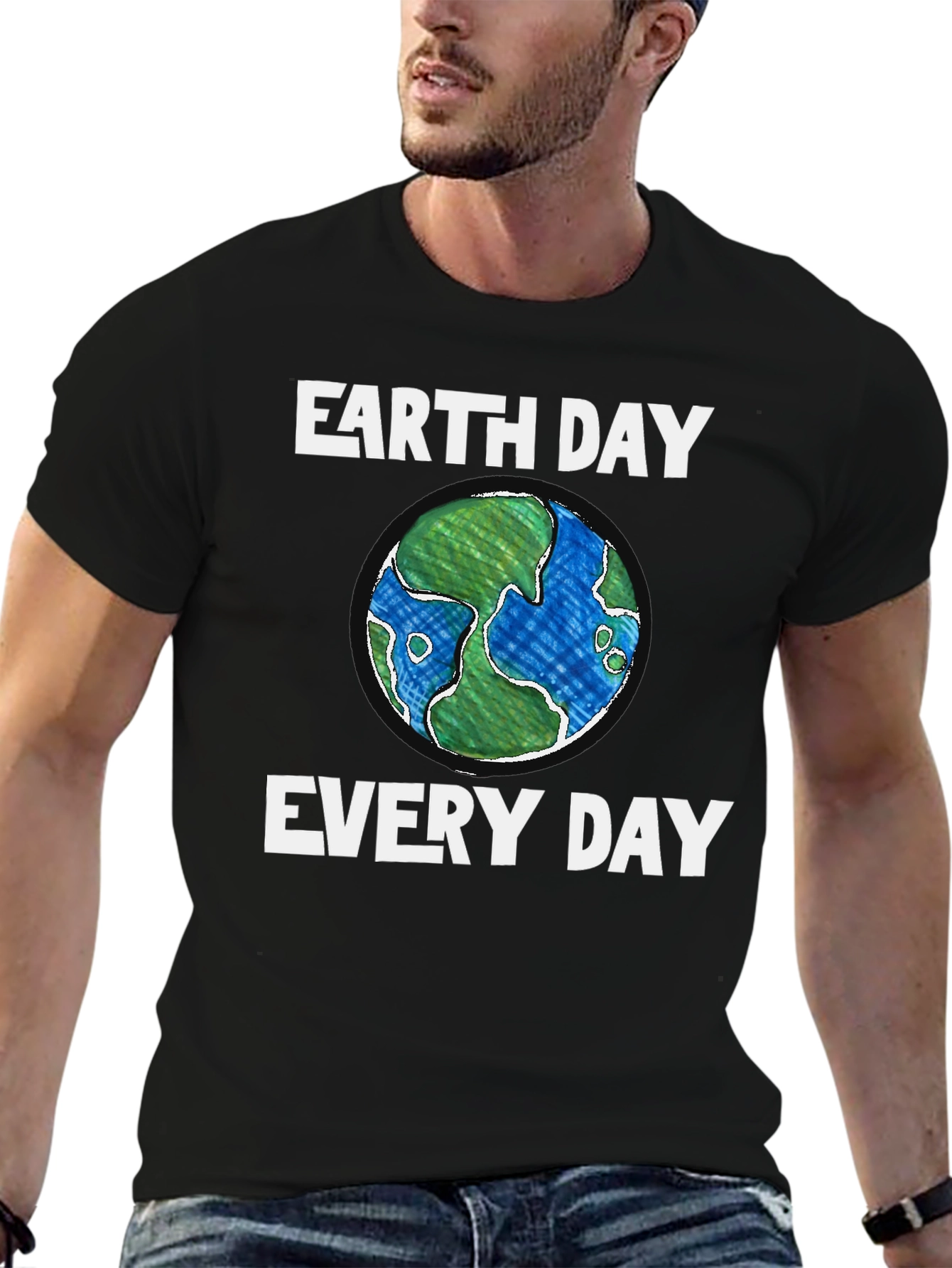 Earth Day Everyday Black T-Shirt