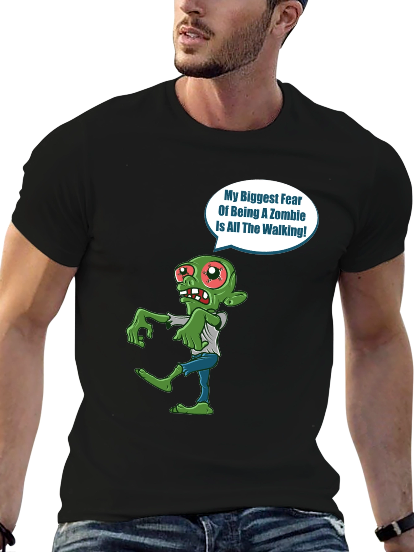 Zombie Fear Walking T-Shirt - Halloween Graphic Tee
