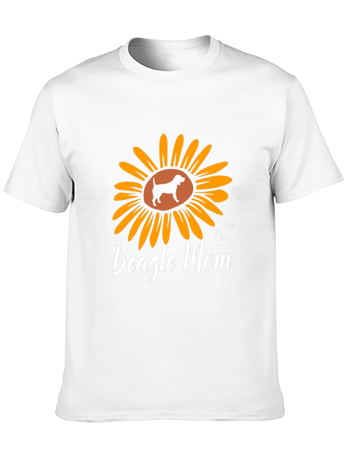 Beagle Mom Sunflower Graphic T-Shirt