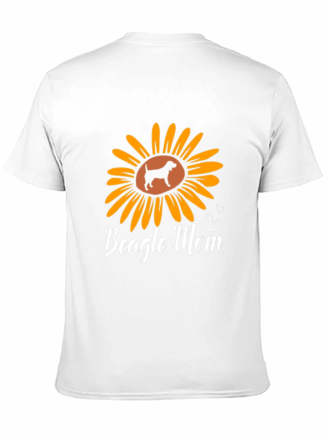 Beagle Mom Sunflower Graphic T-Shirt