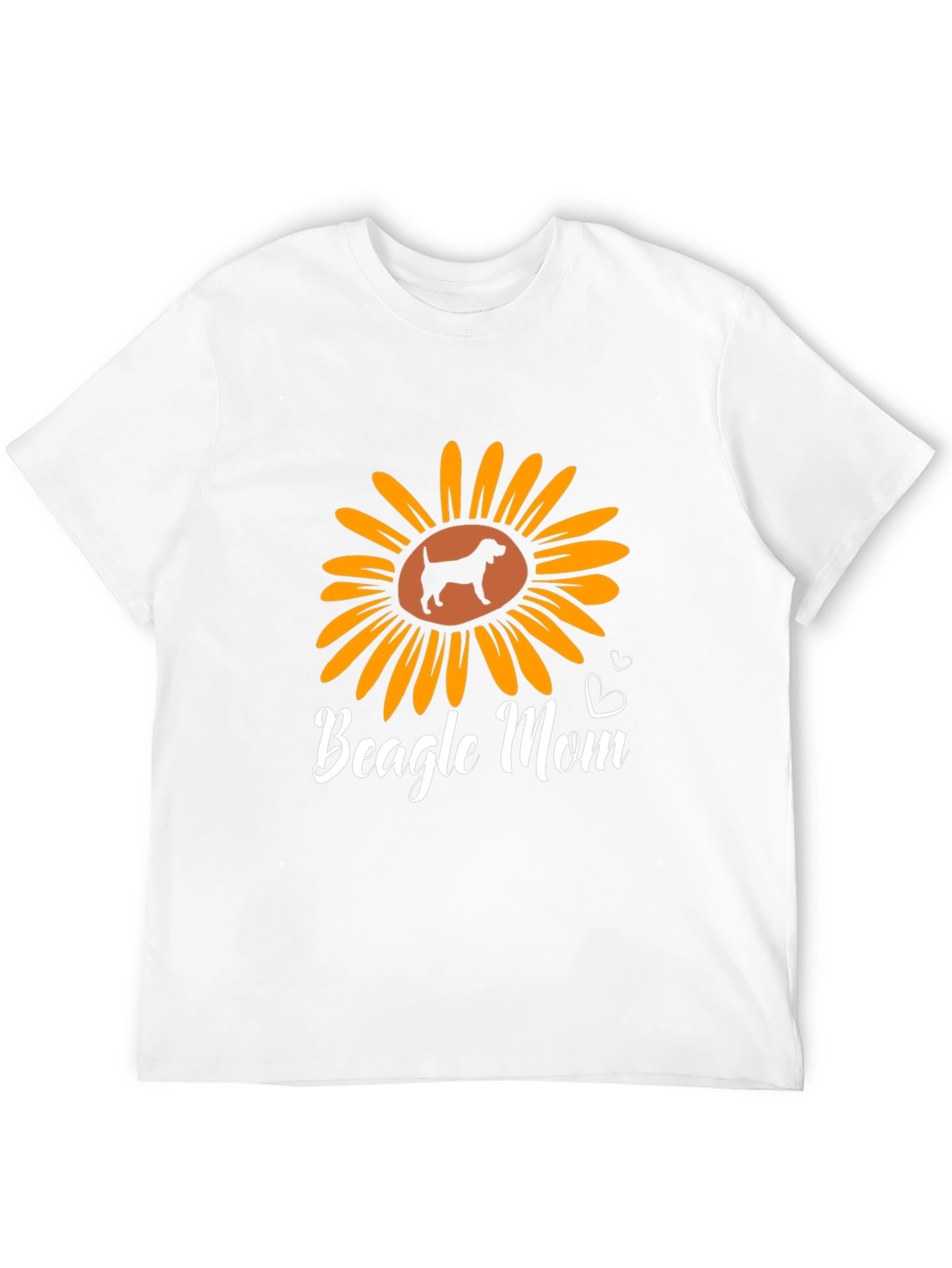 Beagle Mom Sunflower Graphic T-Shirt