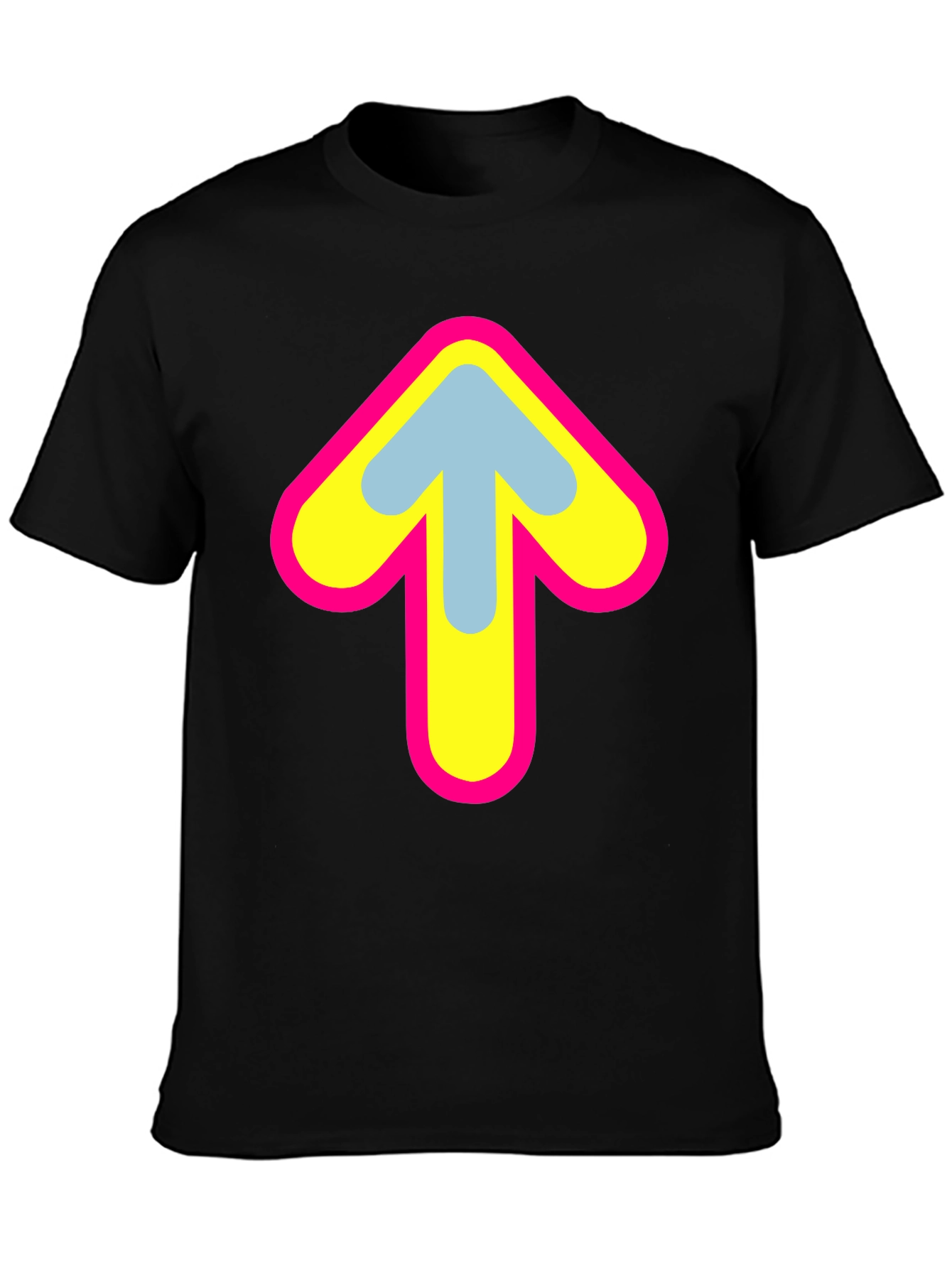 Upward Arrow Graphic Tee - Retro Style