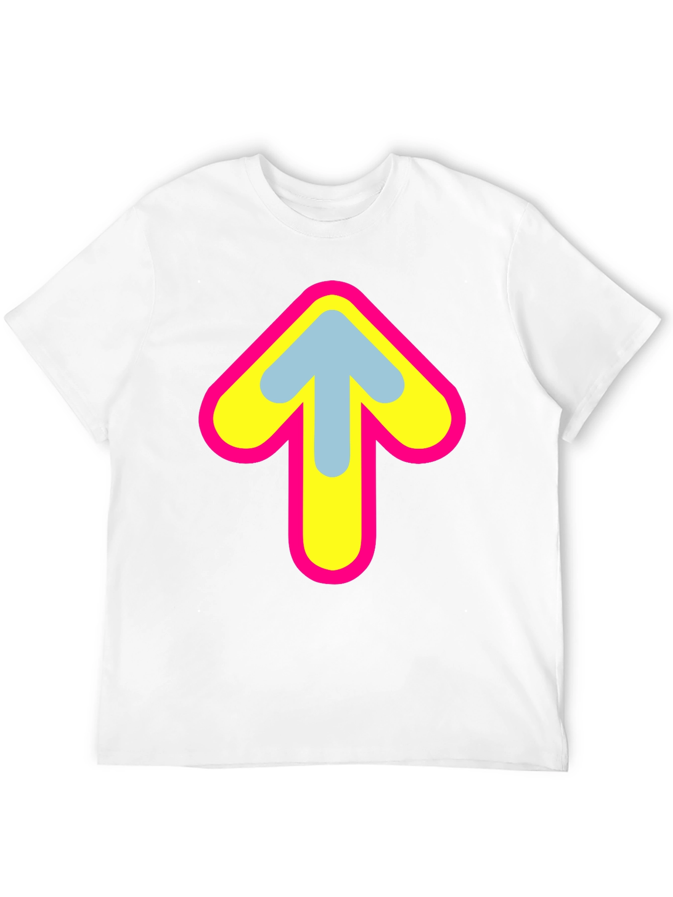 Upward Arrow Graphic Tee - Retro Style