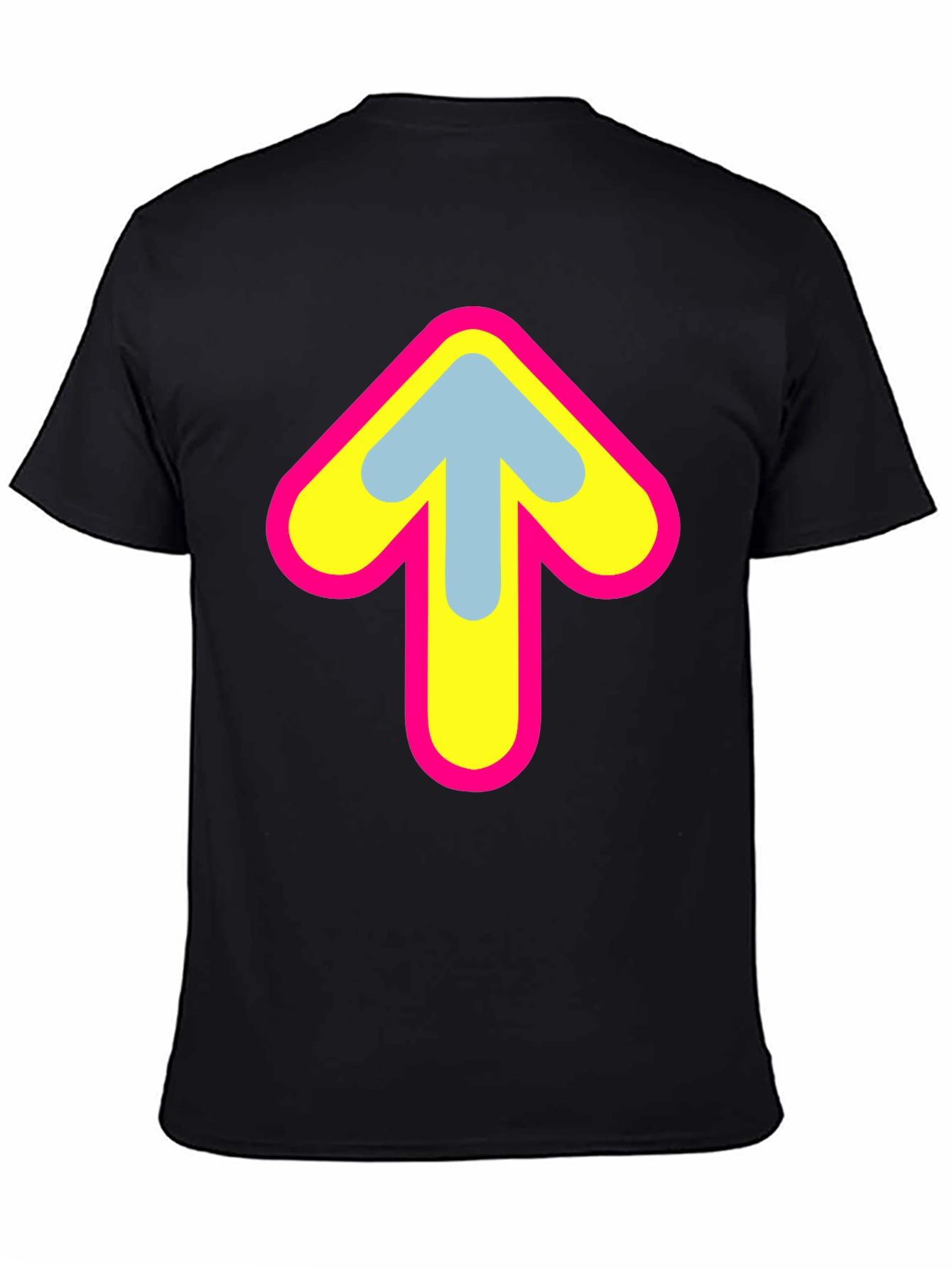 Upward Arrow Graphic Tee - Retro Style