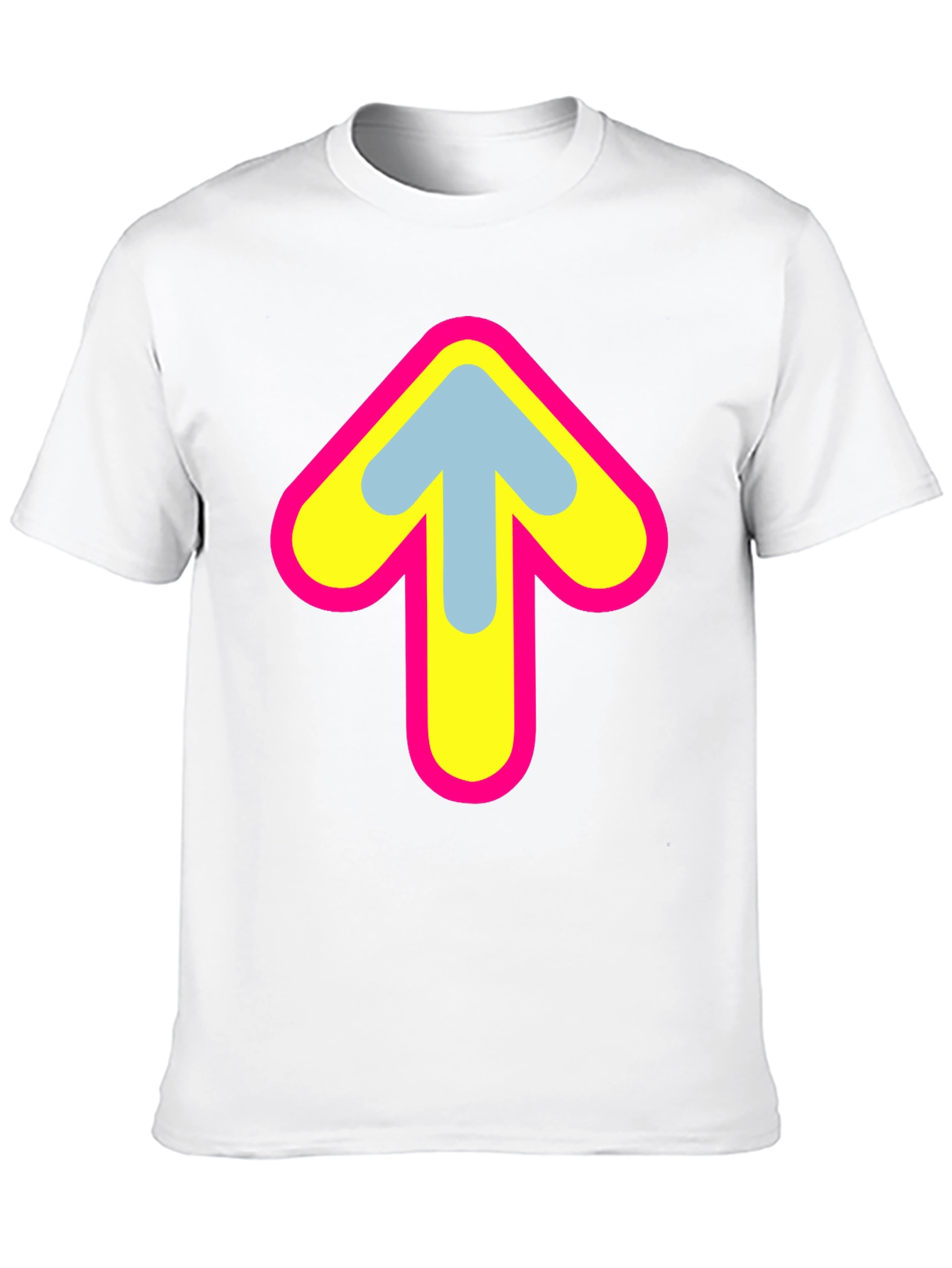Upward Arrow Graphic Tee - Retro Style