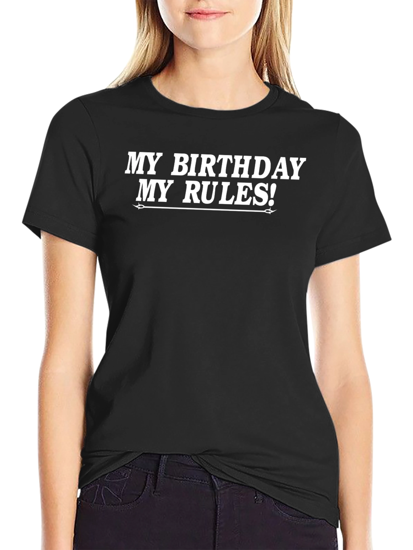 My Birthday My Rules! Black Graphic Tee
