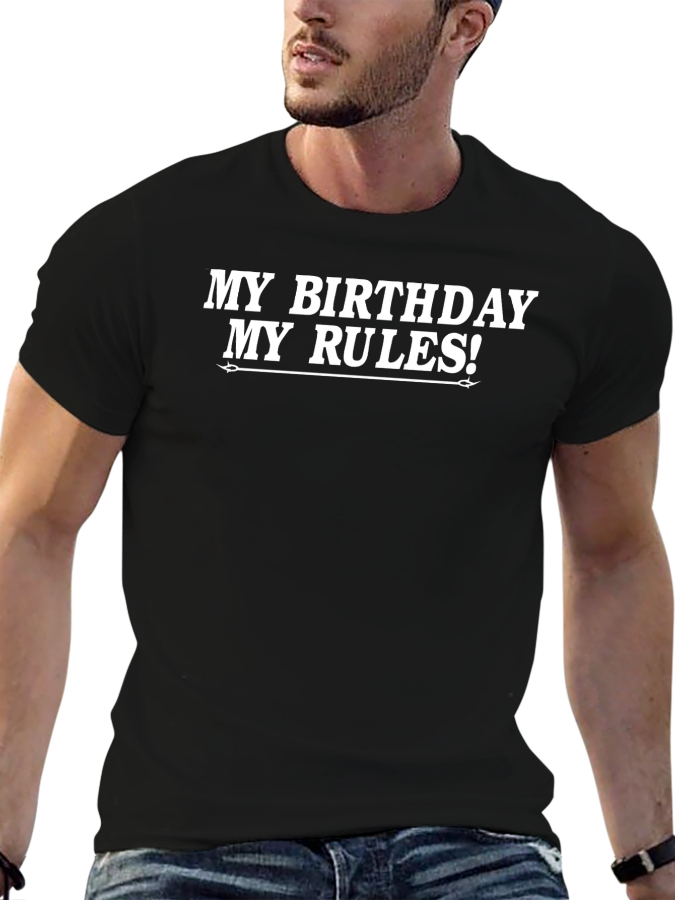 My Birthday My Rules! Black Graphic Tee