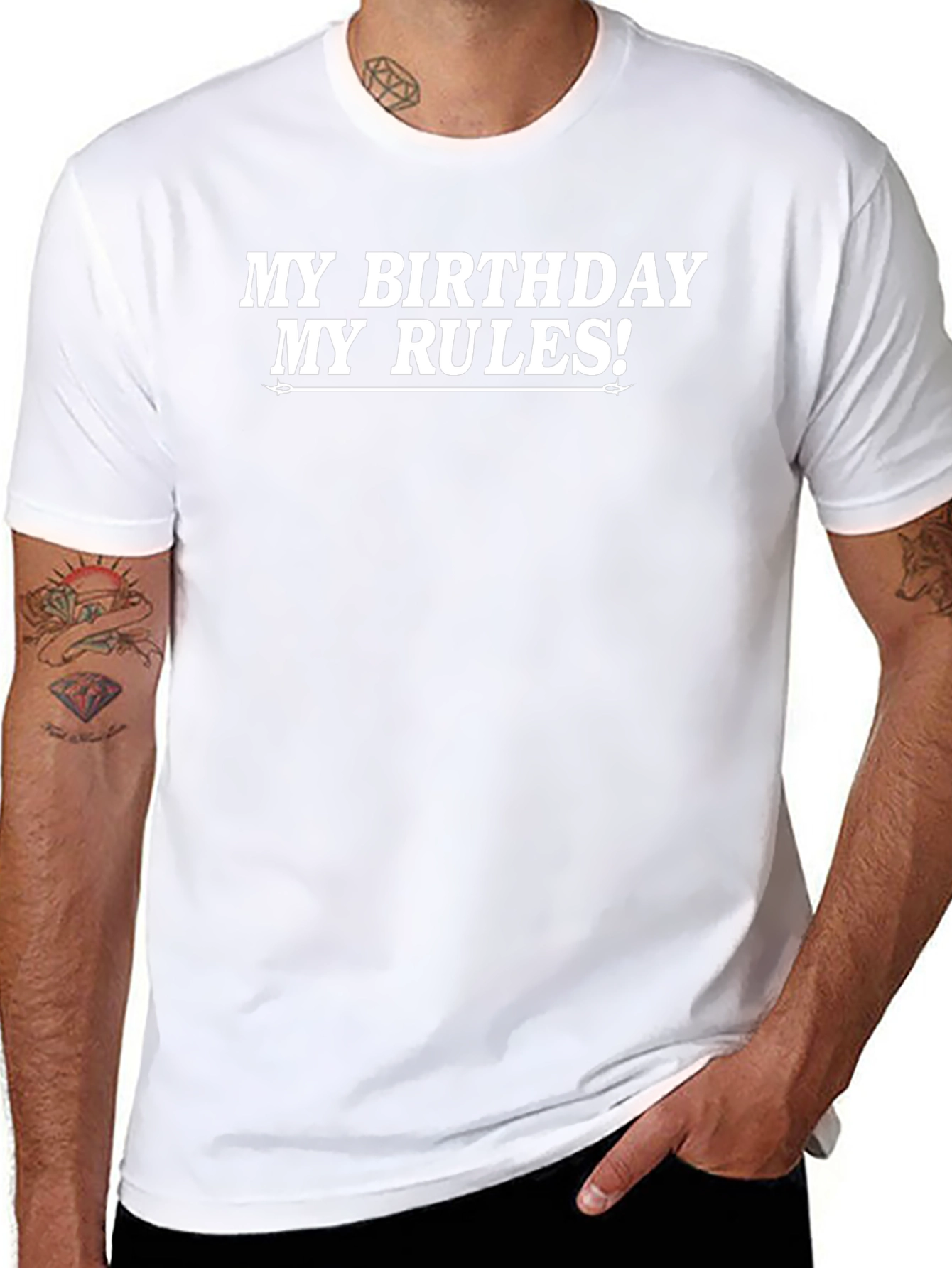 My Birthday My Rules! Black Graphic Tee