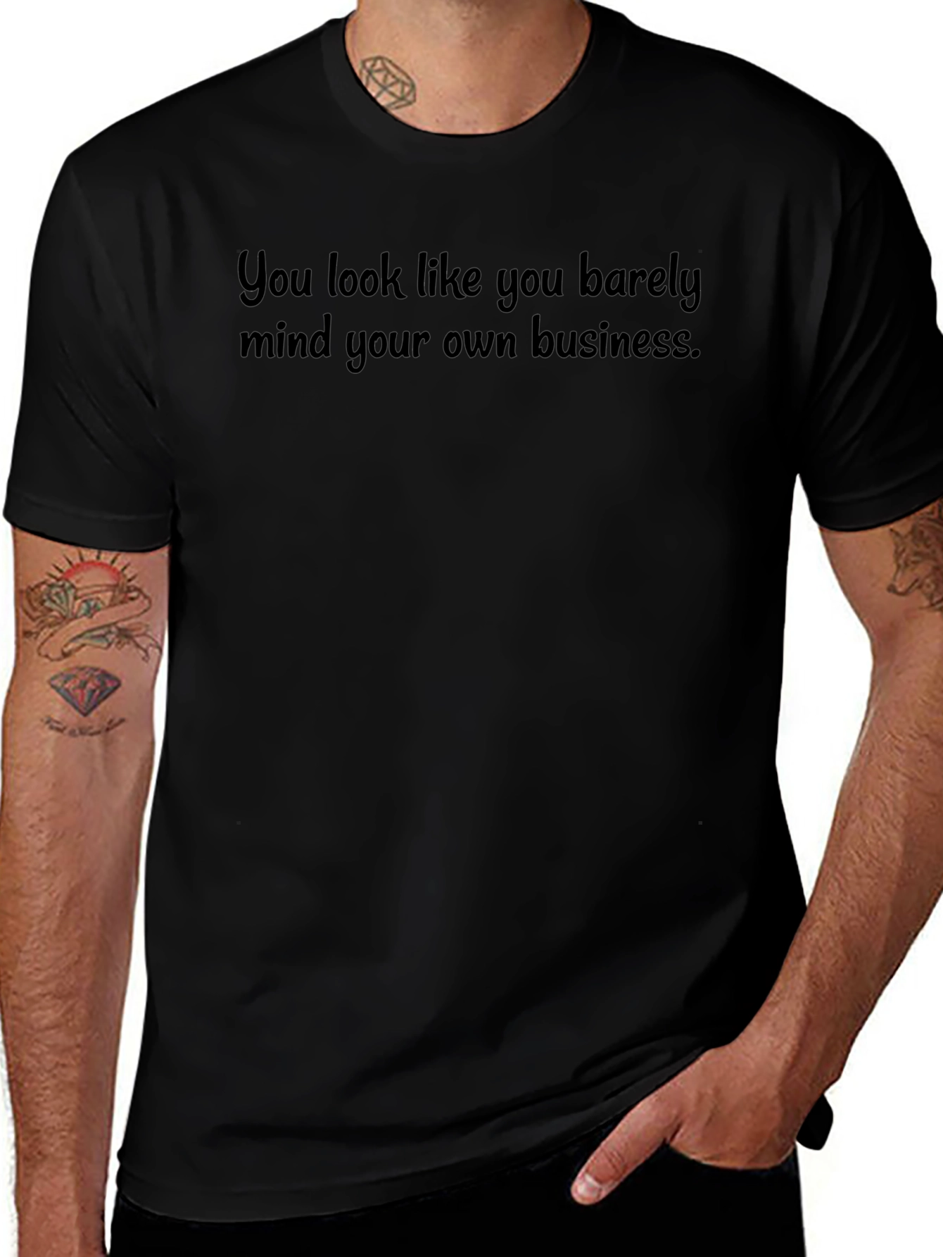 Mind Your Own Business Tee - Funny Sarcastic T-Shirt