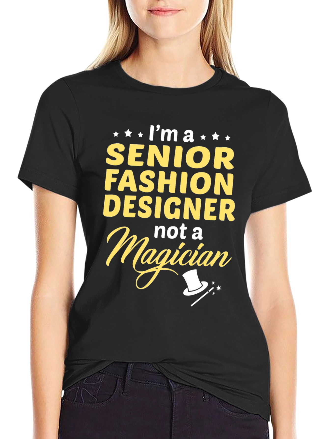 Senior Fashion Designer T-Shirt Funny Magician Graphic Tee