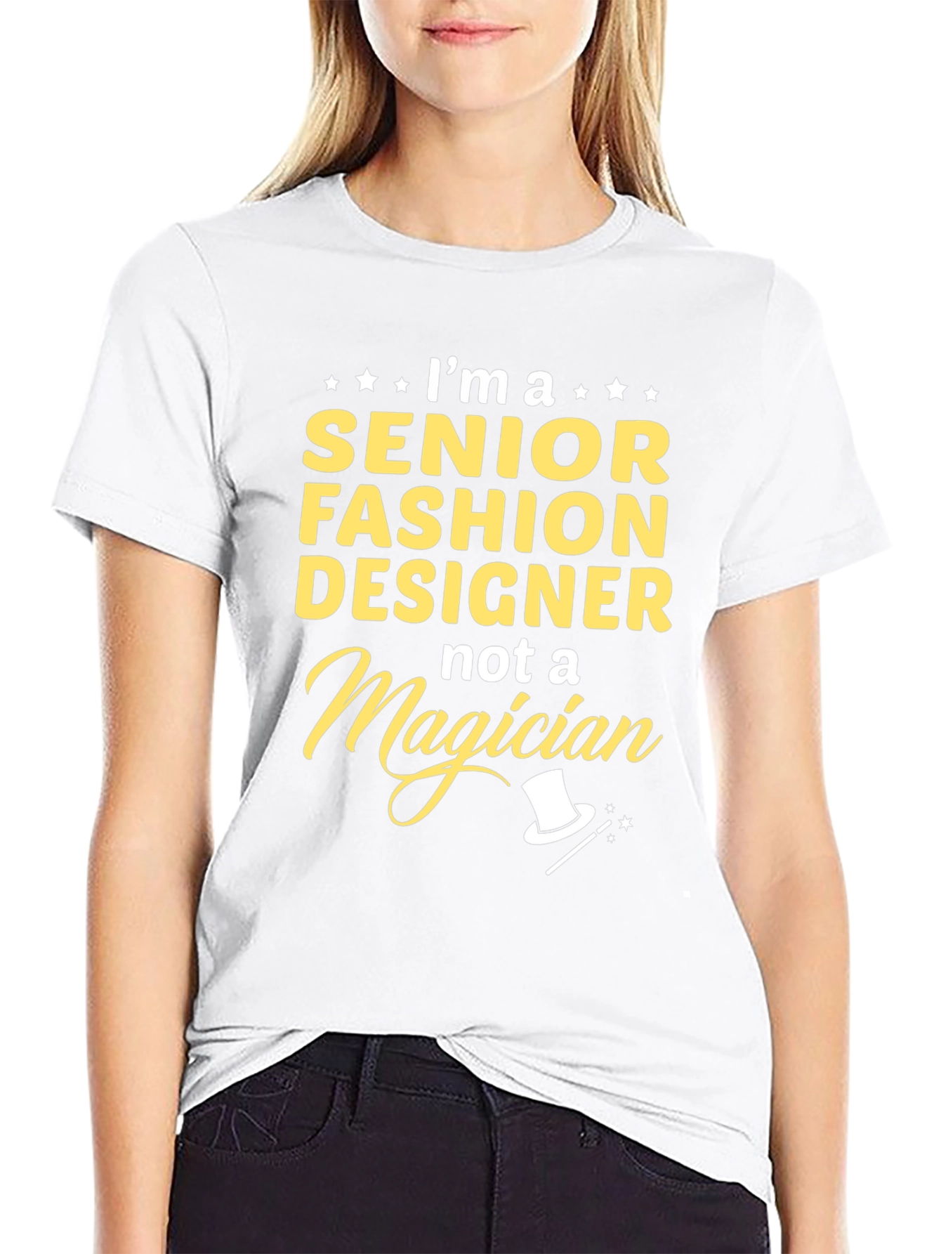Senior Fashion Designer T-Shirt Funny Magician Graphic Tee